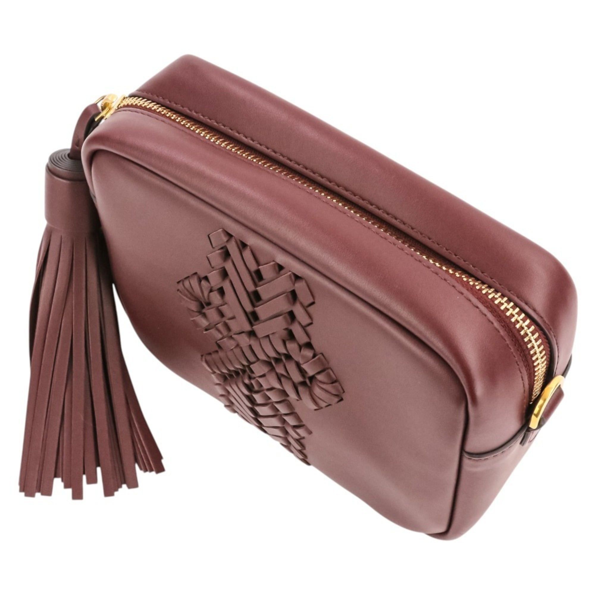 Anya Hindmarch ANYA HINDMARCH THE NEESON TASSEL Crossbody Shoulder Bag 5050925137409 CLARET (Bordeaux) - Women's Size ONE SIZE - 6 Thumbnail