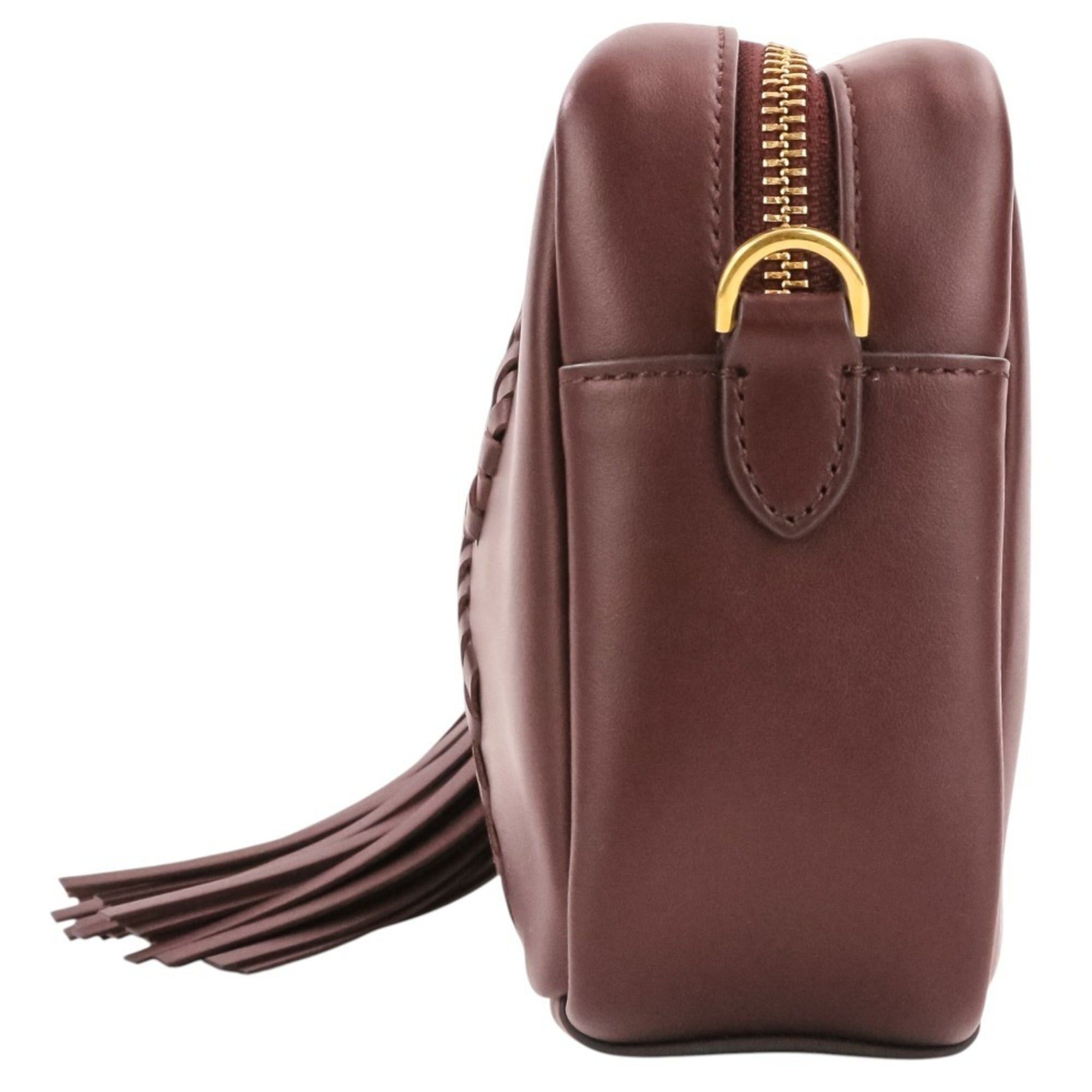 Anya Hindmarch ANYA HINDMARCH THE NEESON TASSEL Crossbody Shoulder Bag 5050925137409 CLARET (Bordeaux) - Women's Size ONE SIZE - 4 Thumbnail