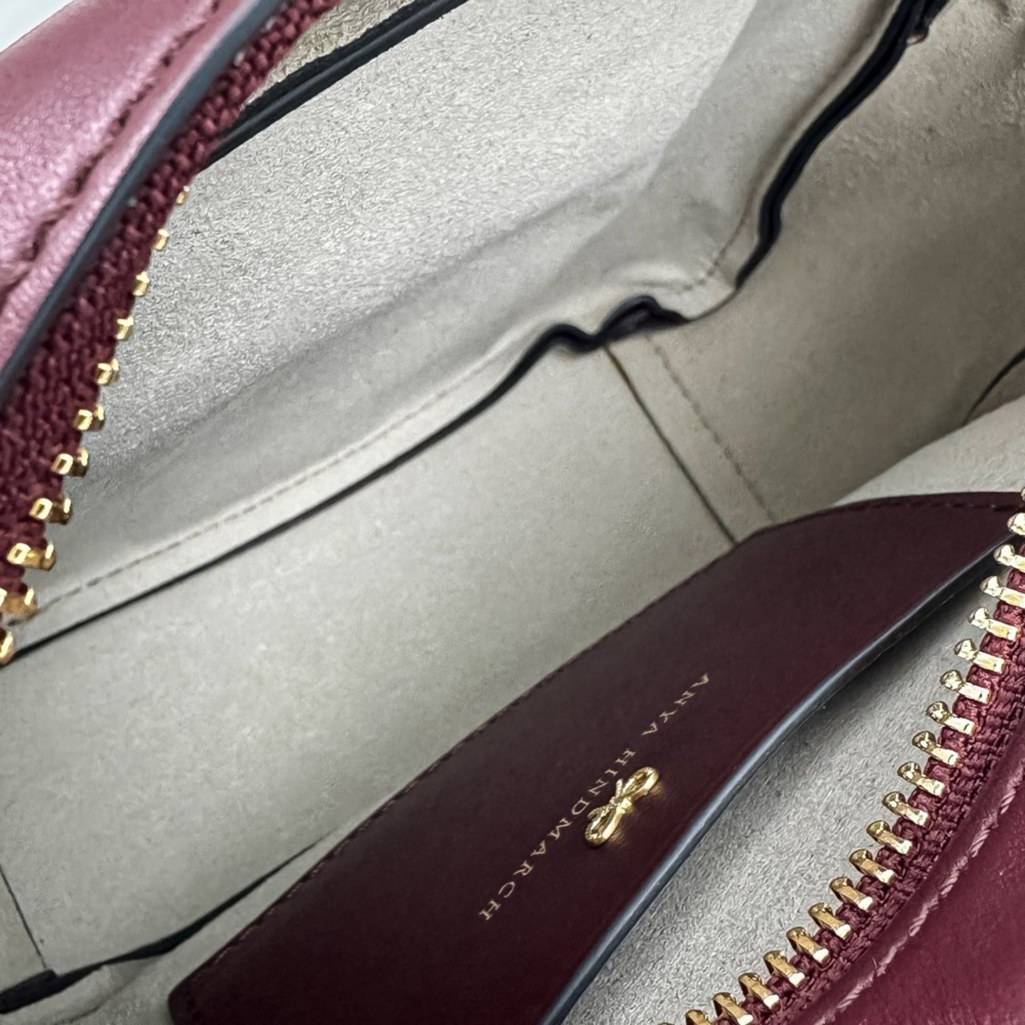 Anya Hindmarch ANYA HINDMARCH THE NEESON TASSEL Crossbody Shoulder Bag 5050925137409 CLARET (Bordeaux) - Women's Size ONE SIZE - 8 Thumbnail