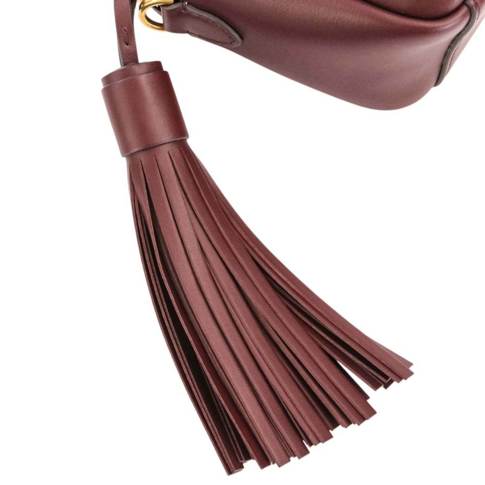 Anya Hindmarch ANYA HINDMARCH THE NEESON TASSEL Crossbody Shoulder Bag 5050925137409 CLARET (Bordeaux) - Women's Size ONE SIZE - 9 Thumbnail