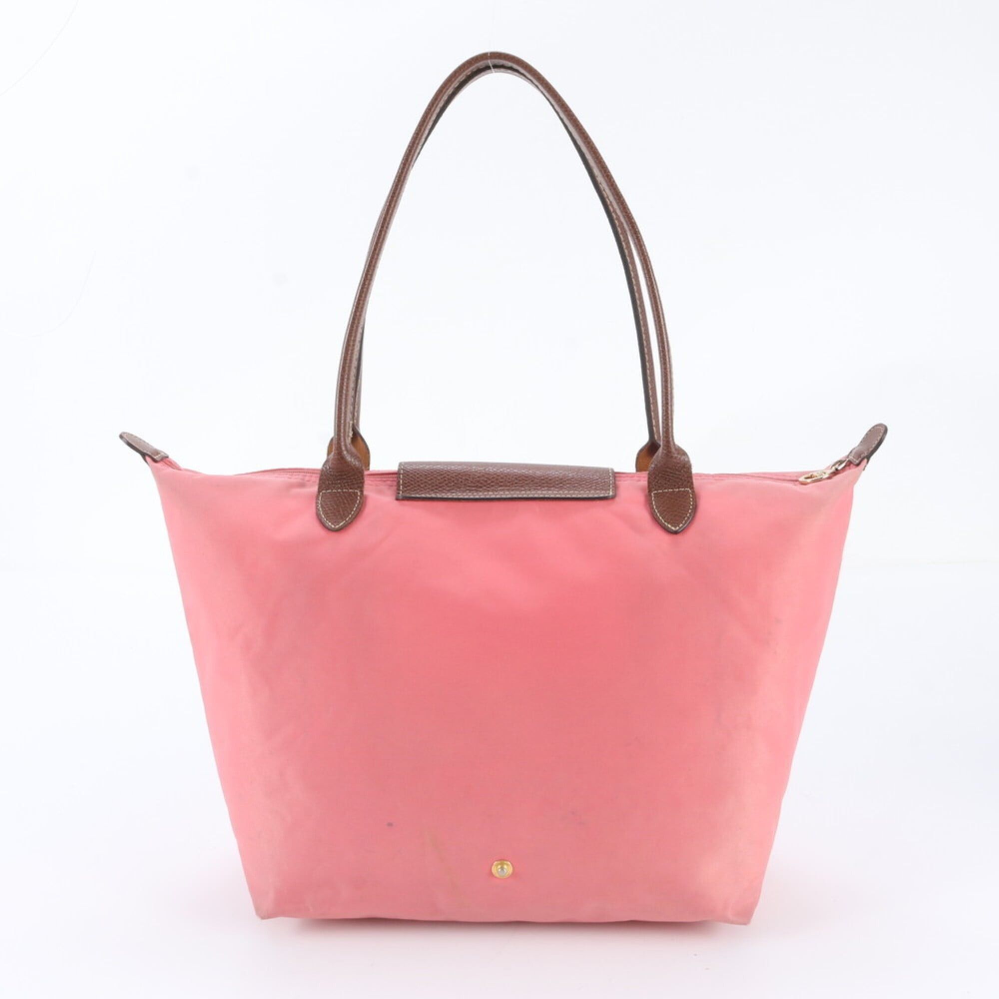 Longchamp Longchamp Le Pliage Leather Nylon Tote Bag Shoulder Pink Women's Size ONE SIZE - 2 Thumbnail