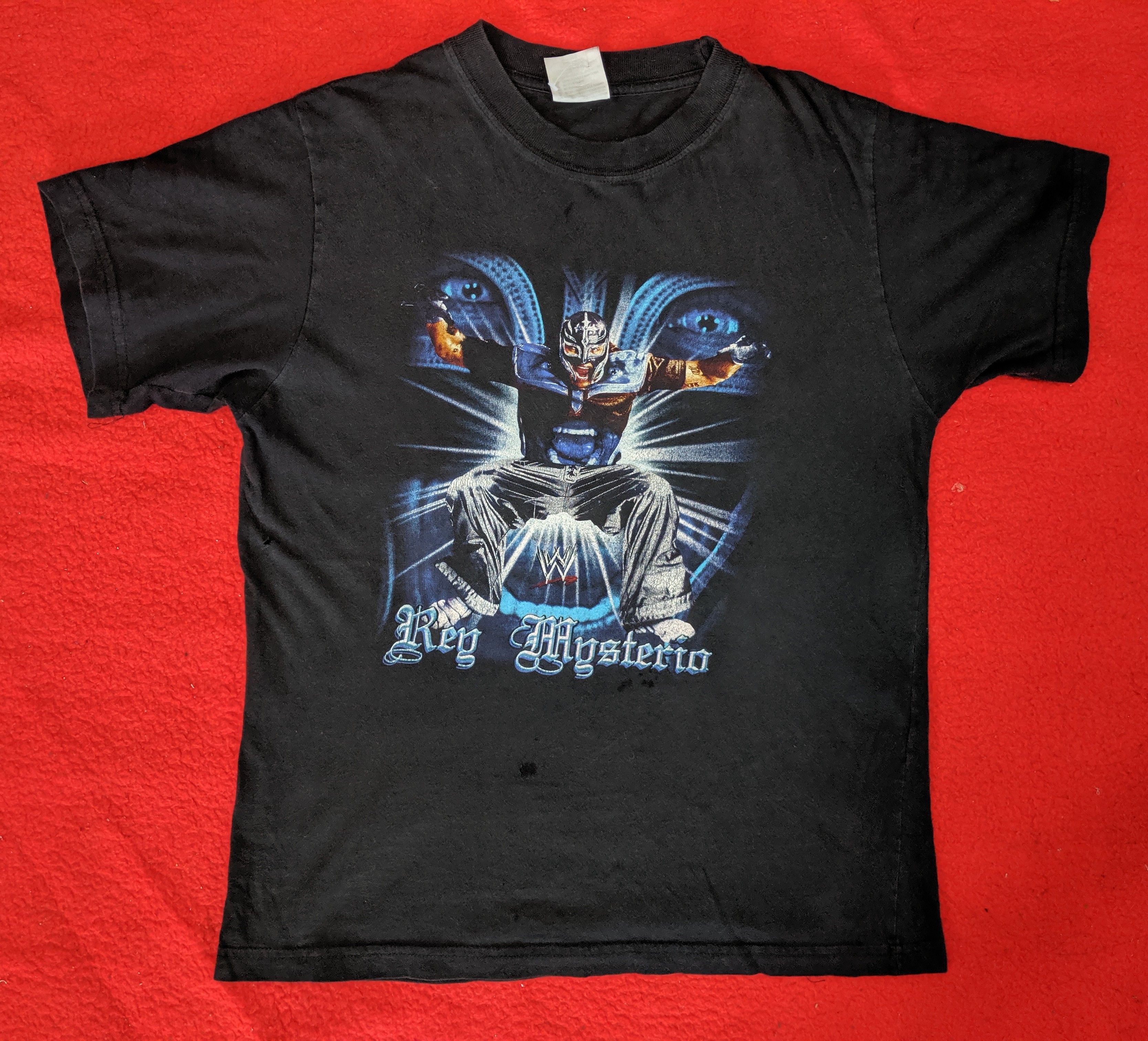 Vintage × WWE × WWF Vintage 90s WWF/WWE rey mysterio big print bothside Size US M / EU 48-50 / 2 - 3 Thumbnail