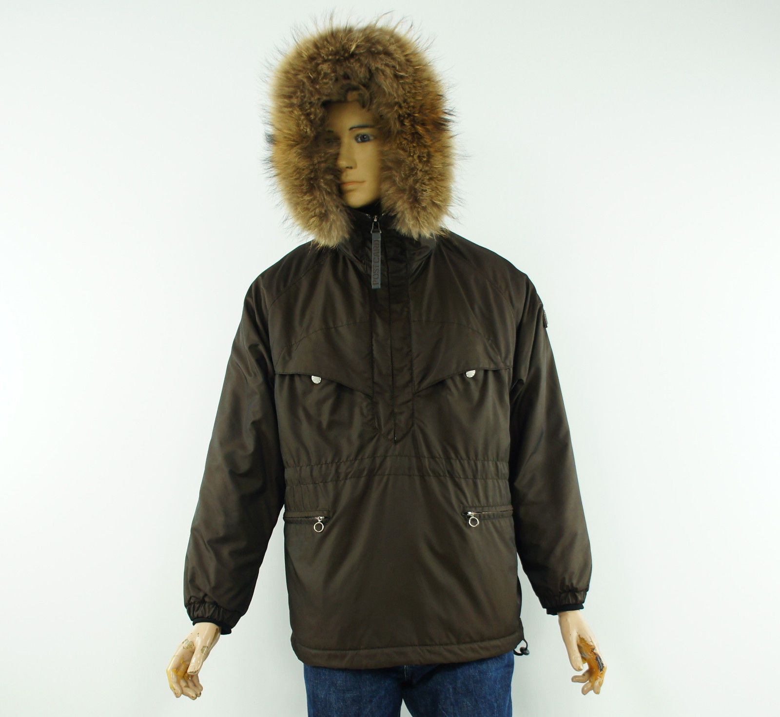 Italian Designers Fox Fur Trim POSTCARD (owned by Peuterey) x Green Ensign Brown Ski Snowboard