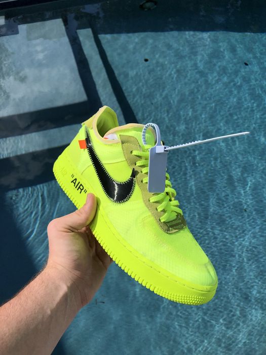 off white volt green af1