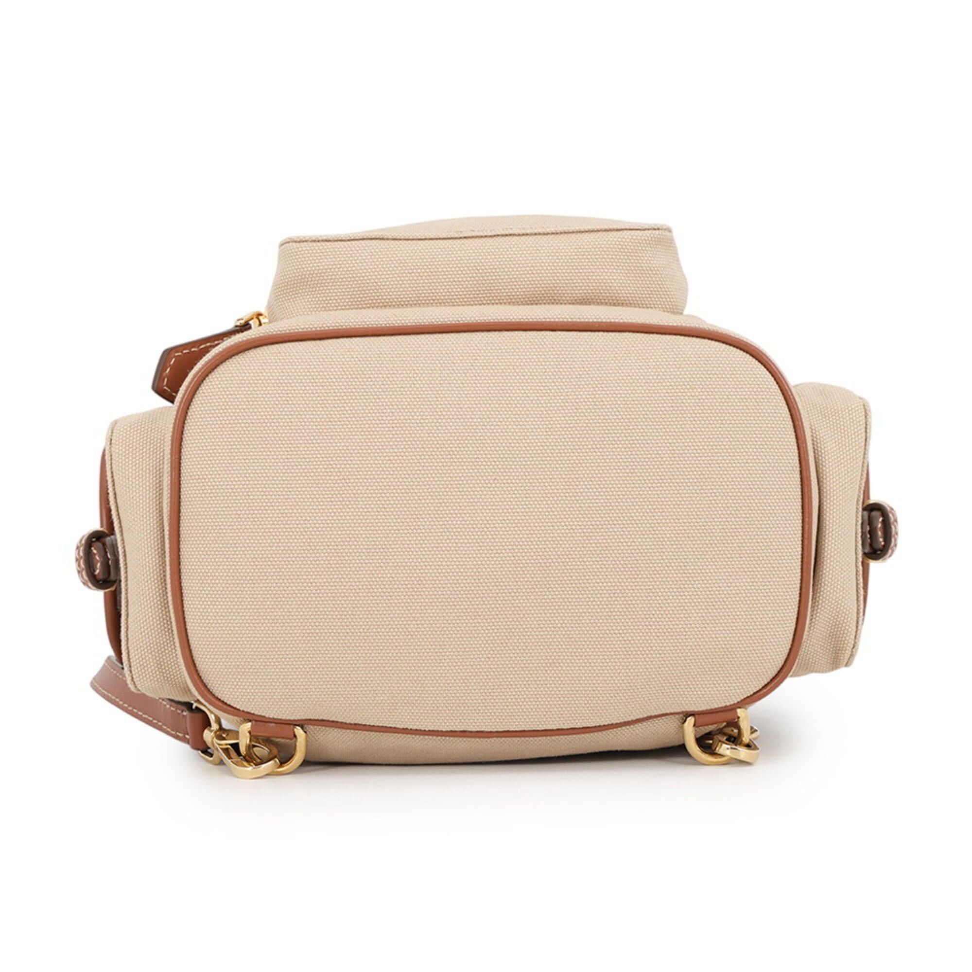 Miu Miu Miu Miu Miu Backpack Leather Canvas 5BZ043 Handbag Women's Size ONE SIZE - 3 Thumbnail