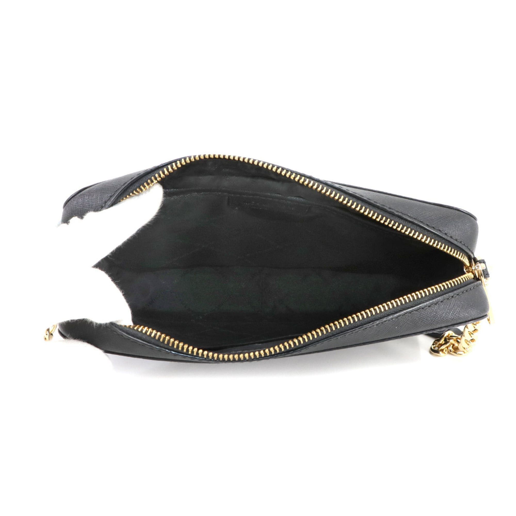 Michael Kors Michael Kors Jet Set LG EW Shoulder Handbag, Leather, Black with Gold Hardware Size ONE SIZE - 6 Thumbnail