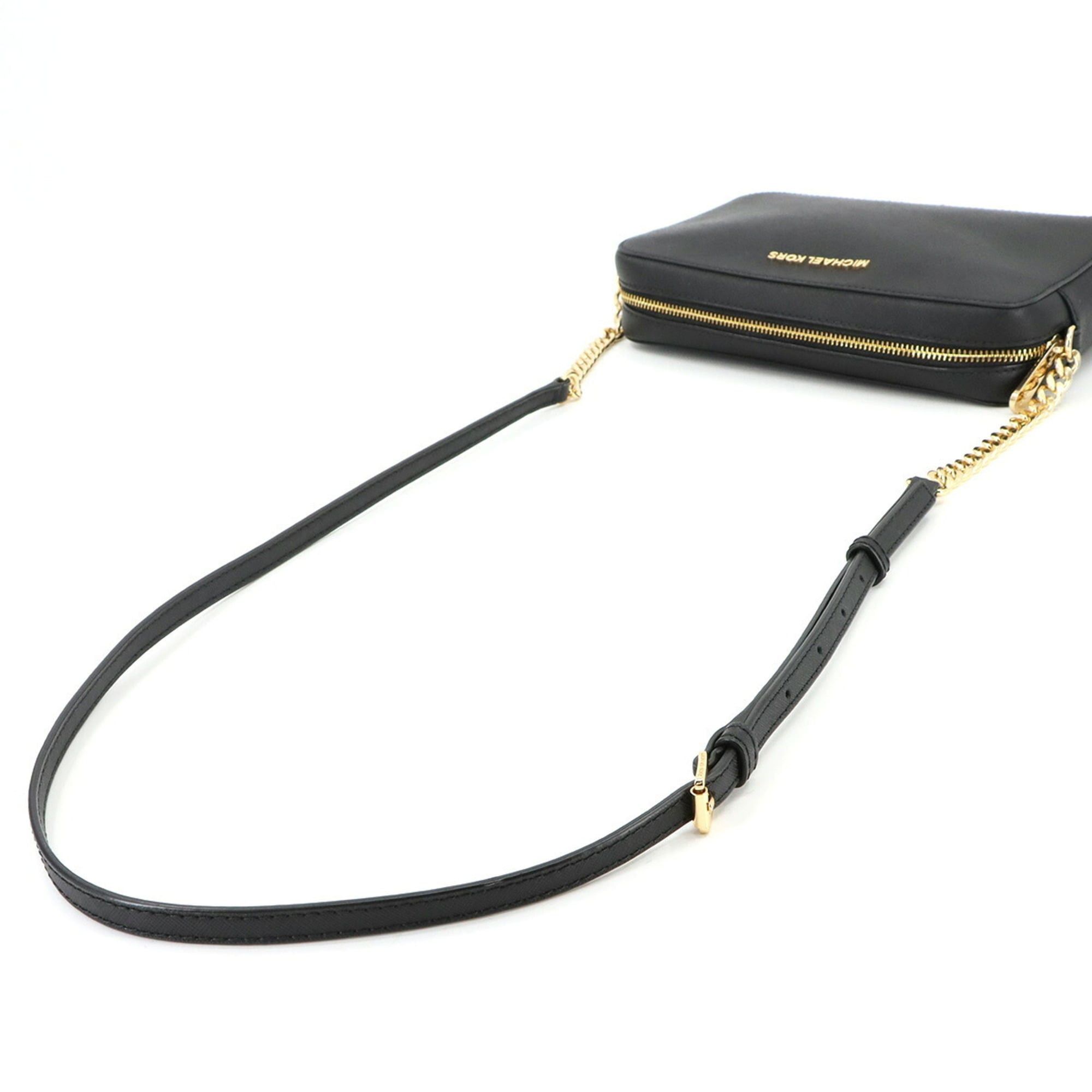 Michael Kors Michael Kors Jet Set LG EW Shoulder Handbag, Leather, Black with Gold Hardware Size ONE SIZE - 5 Thumbnail