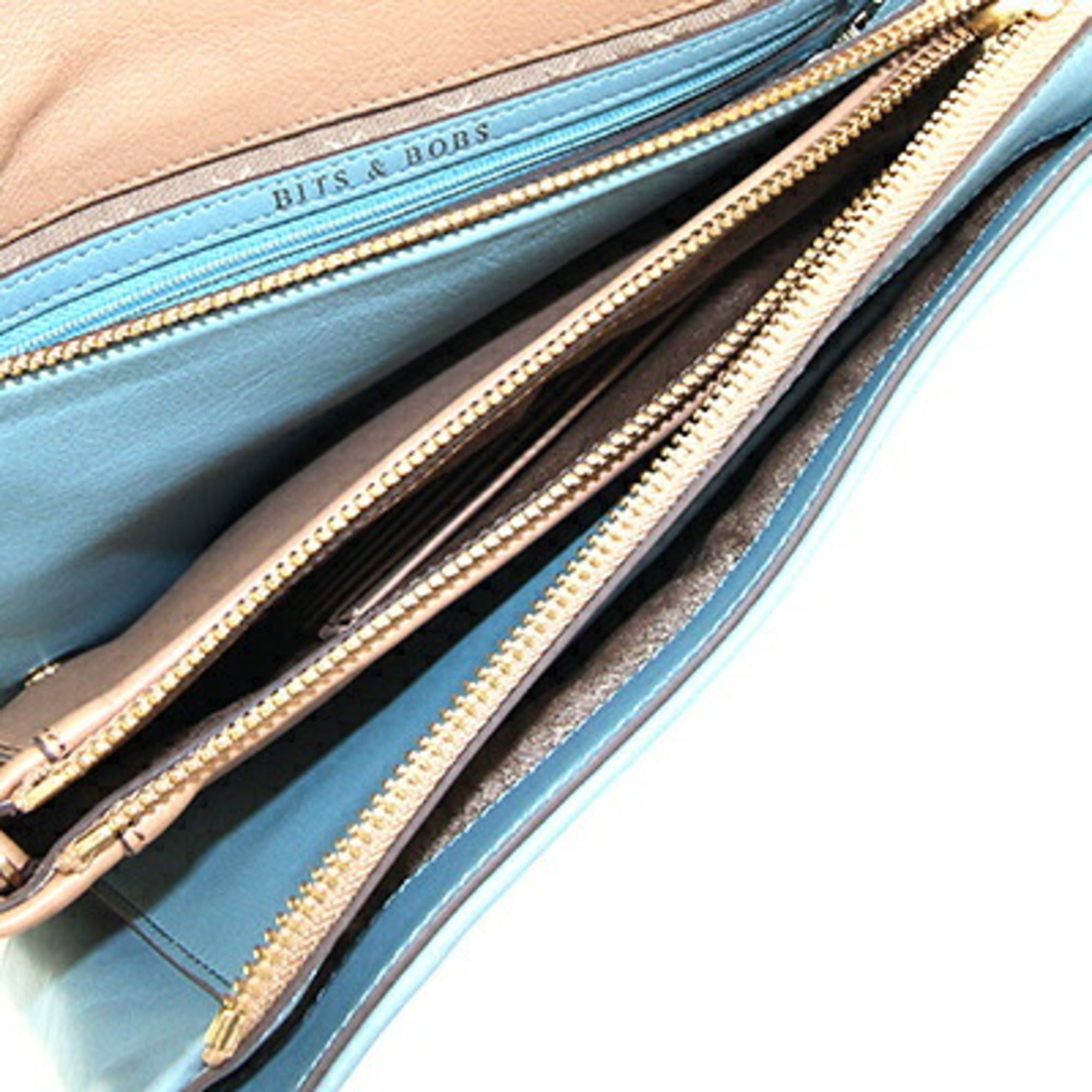 Anya Hindmarch Anya Hindmarch Shoulder Bag, Car Car, Light Blue and Beige Leather, Triple Strap, Crossbody, Bicolor, Women's ANYA HINDMARCH Size ONE SIZE - 4 Thumbnail