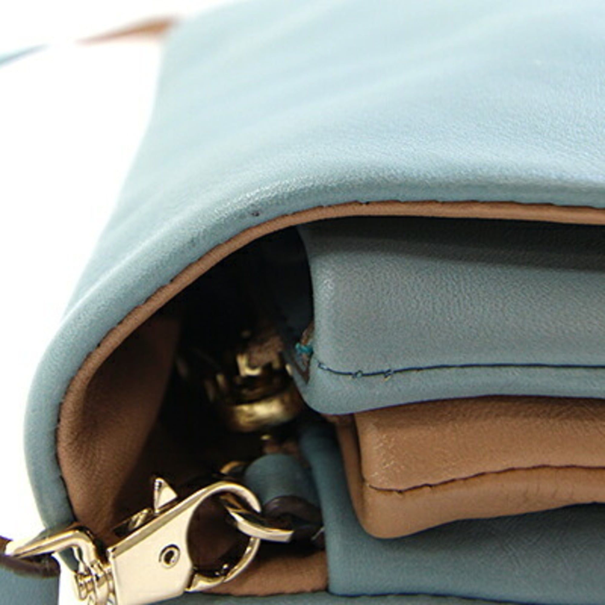 Anya Hindmarch Anya Hindmarch Shoulder Bag, Car Car, Light Blue and Beige Leather, Triple Strap, Crossbody, Bicolor, Women's ANYA HINDMARCH Size ONE SIZE - 7 Thumbnail