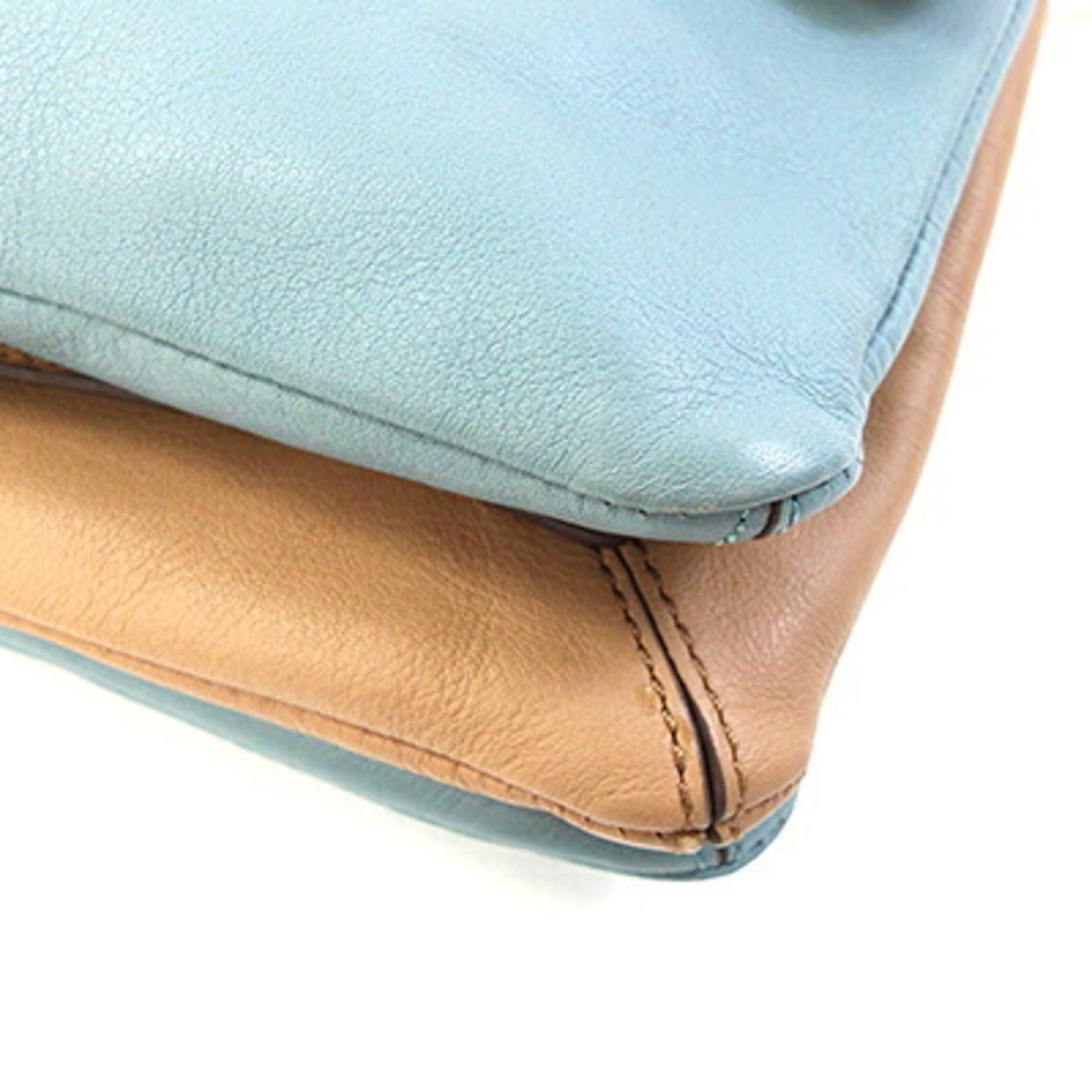 Anya Hindmarch Anya Hindmarch Shoulder Bag, Car Car, Light Blue and Beige Leather, Triple Strap, Crossbody, Bicolor, Women's ANYA HINDMARCH Size ONE SIZE - 6 Thumbnail