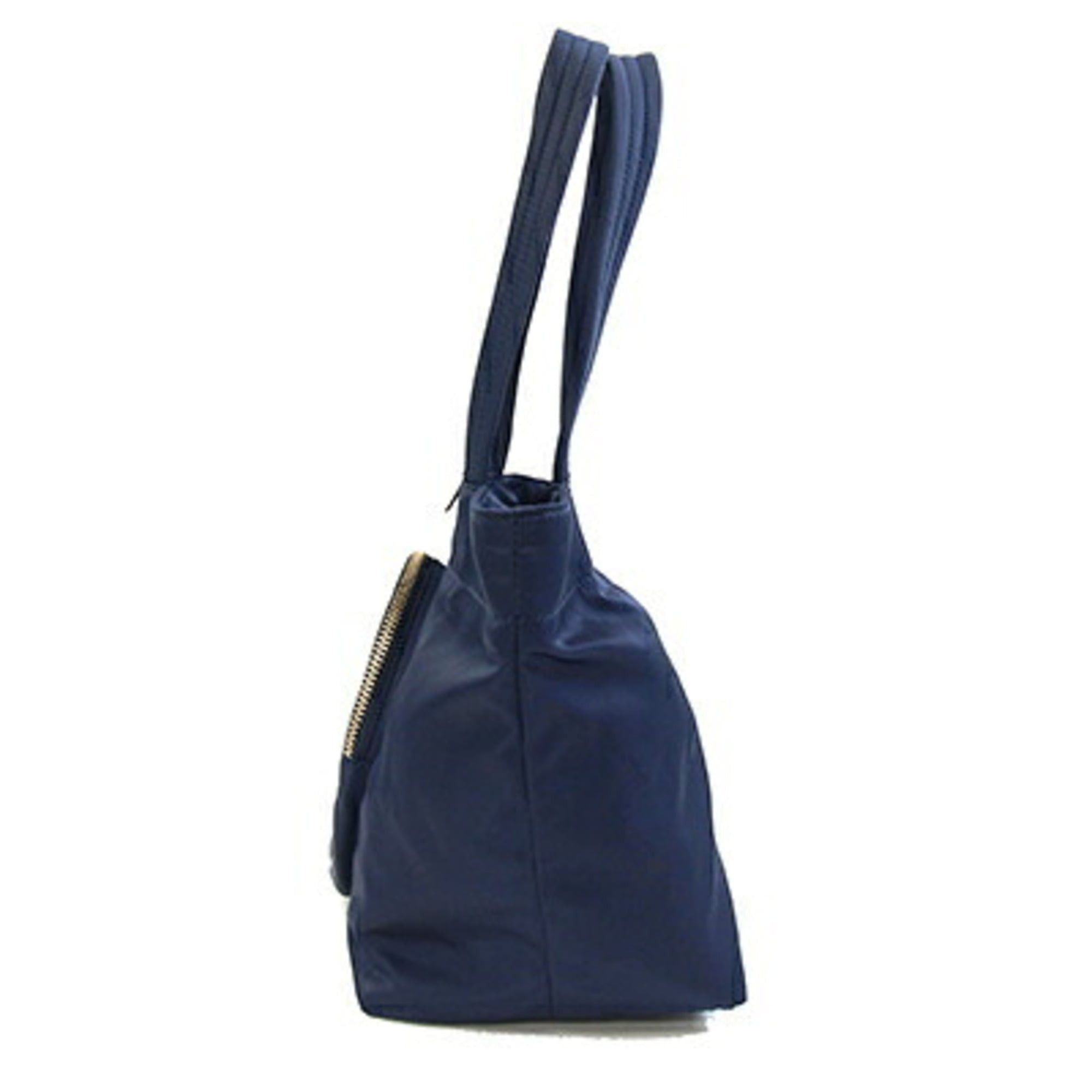 Anya Hindmarch Anya Hindmarch Chubby Wink Tote Bag, Navy Nylon Leather Mini Shoulder Smiley Design, Women's ANYA HINDMARCH Size ONE SIZE - 3 Thumbnail