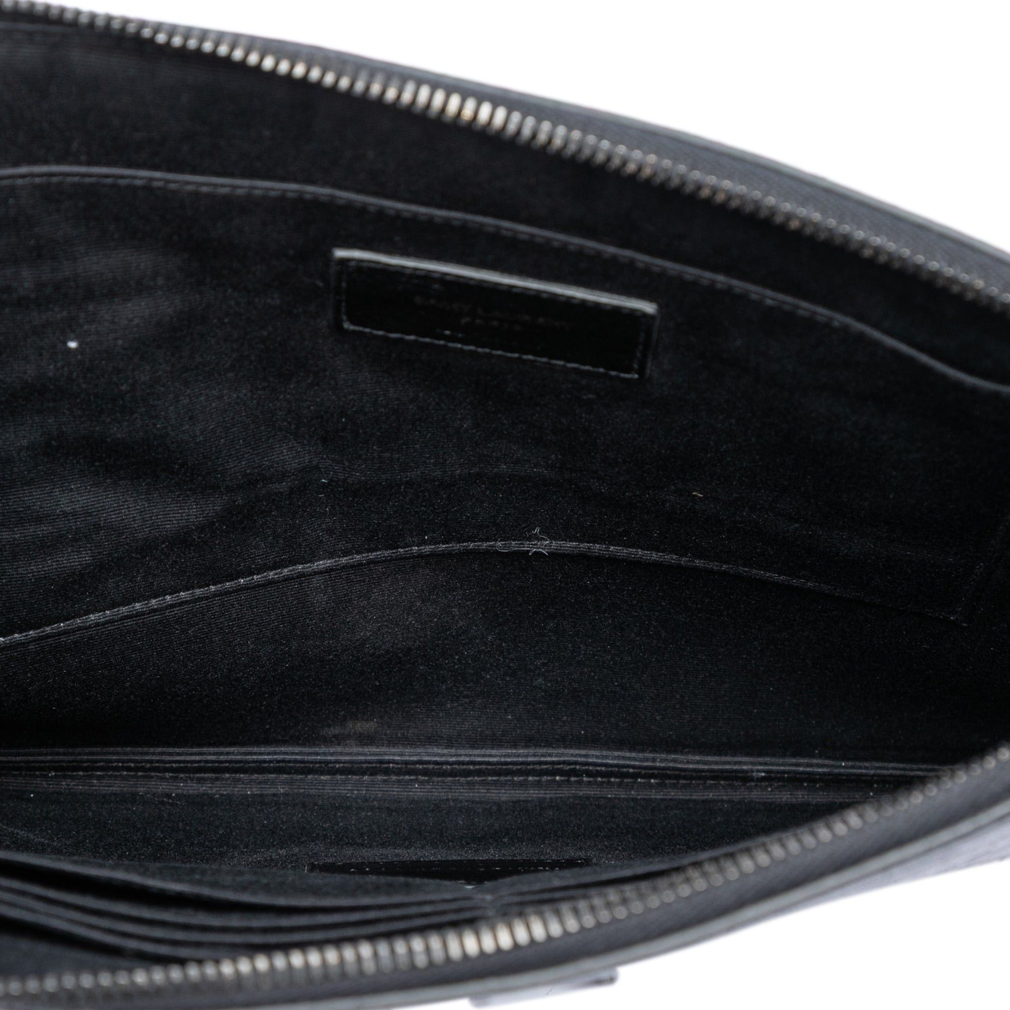 Saint Laurent Paris Croc Embossed Leather Monogram Document Holder Size ONE SIZE - 4 Thumbnail