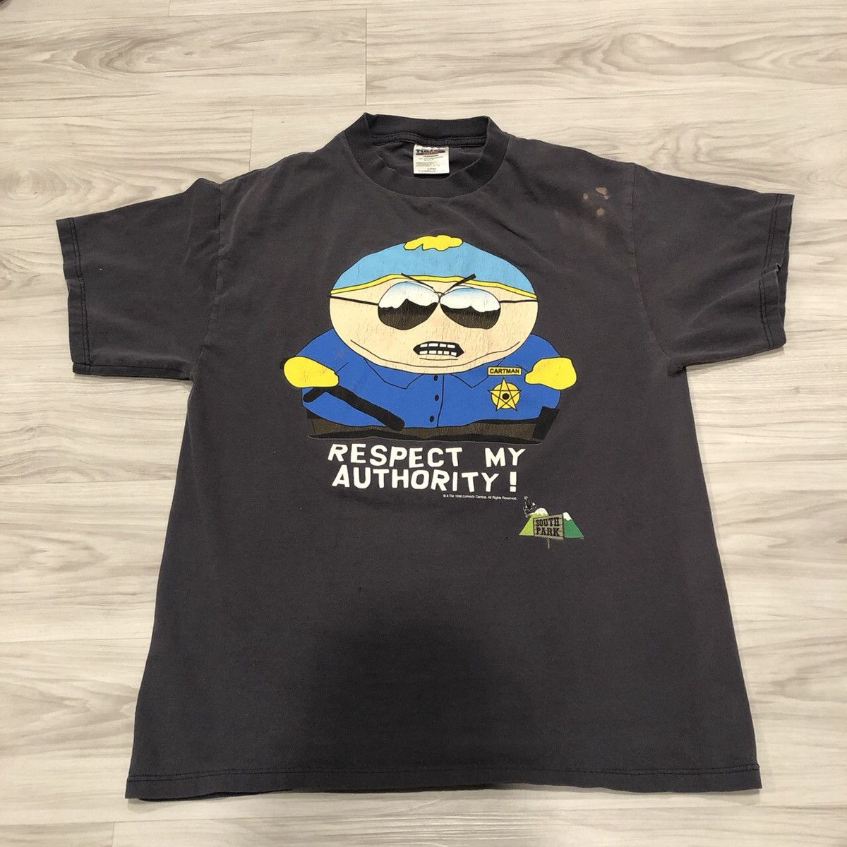 Vintage Vintage 90s South Park Cartman Respect My Authority T-shirt ...