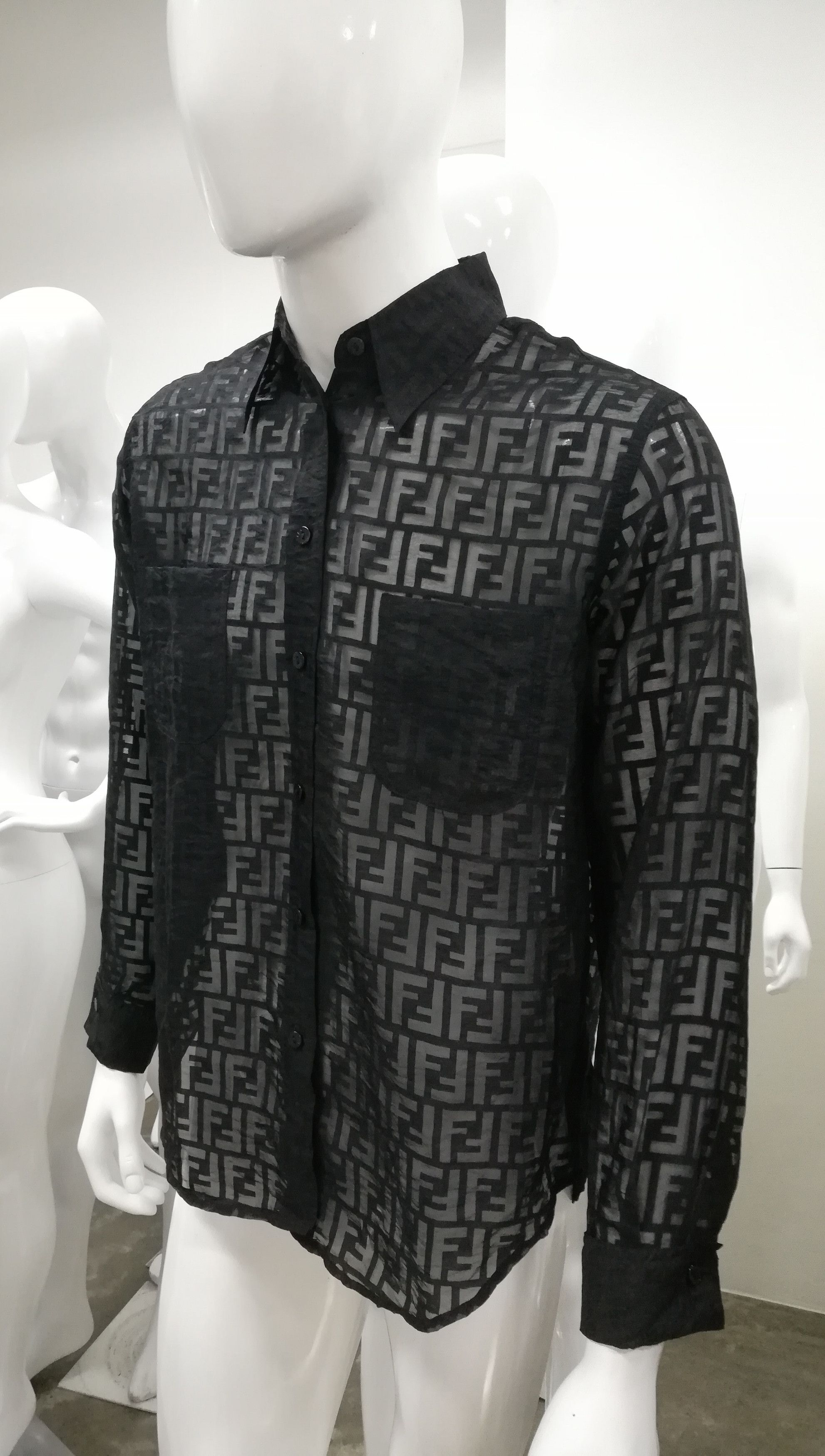 Fendi Fendi Zucca See-Through Shirt Size US M / EU 48-50 / 2 - 1 Thumbnail
