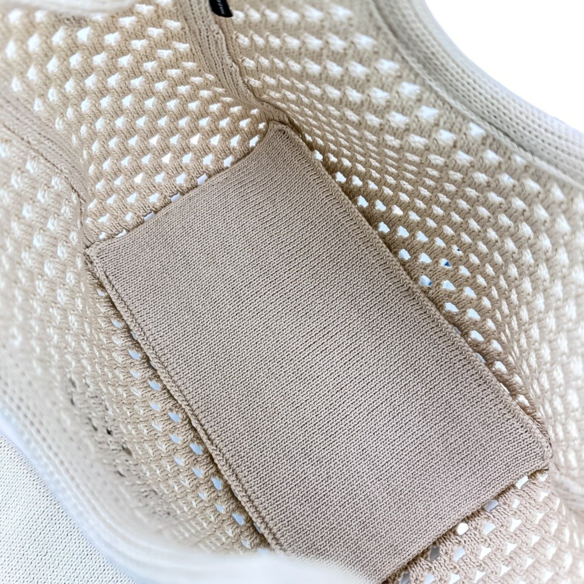 Miu Miu Miu Miu MIU IVY Logo Mesh Handbag with Pouch, 2-Way Tote Bag, 5BG281 Ivory, Women's Size ONE SIZE - 9 Thumbnail
