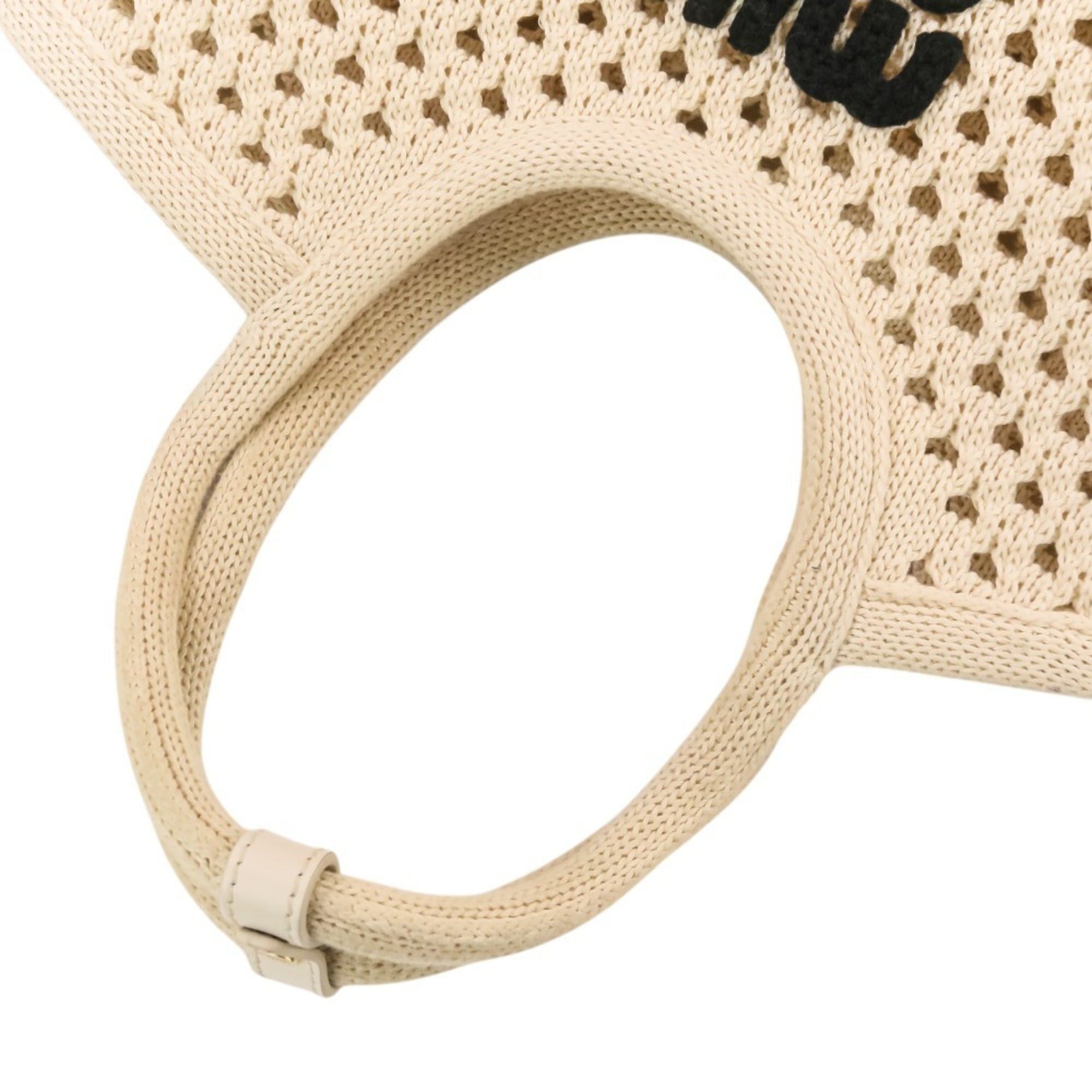 Miu Miu Miu Miu MIU IVY Logo Mesh Handbag with Pouch, 2-Way Tote Bag, 5BG281 Ivory, Women's Size ONE SIZE - 6 Thumbnail