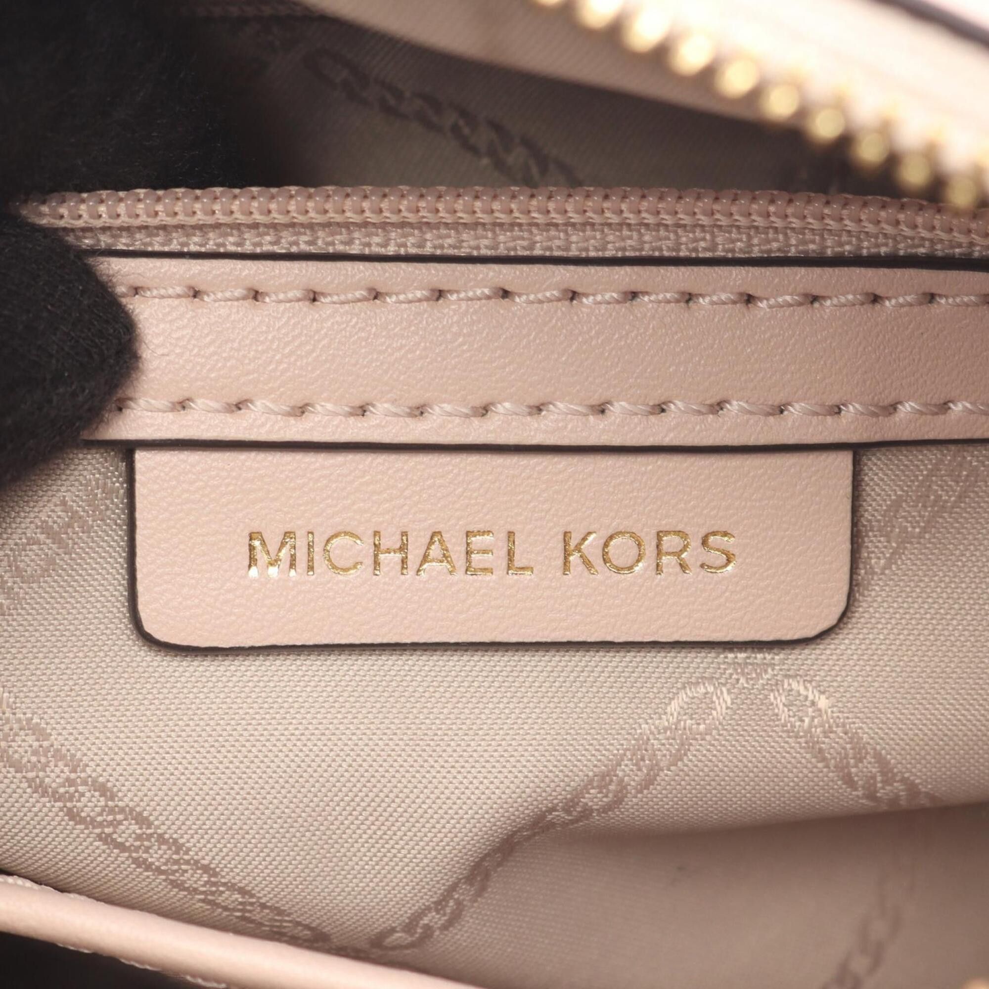 Michael Kors Michael Kors GINNY Medium Shoulder Bag/Handbag, Coated Canvas and Leather, Women's, Brown/Pink, 32F8GF5M2B Size ONE SIZE - 4 Thumbnail