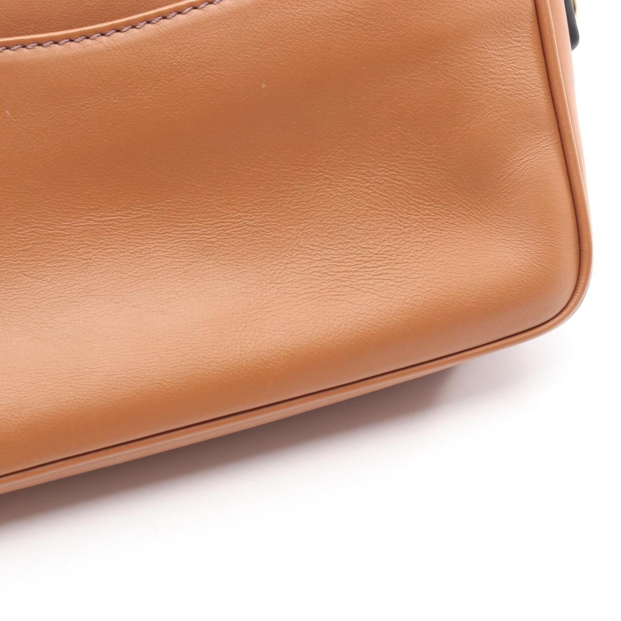 Miu Miu Miu Miu Miu CRM FINE CALF Penny 2-Way Handbag, Leather, Women's, Brown, 5BD270 Size ONE SIZE - 6 Thumbnail