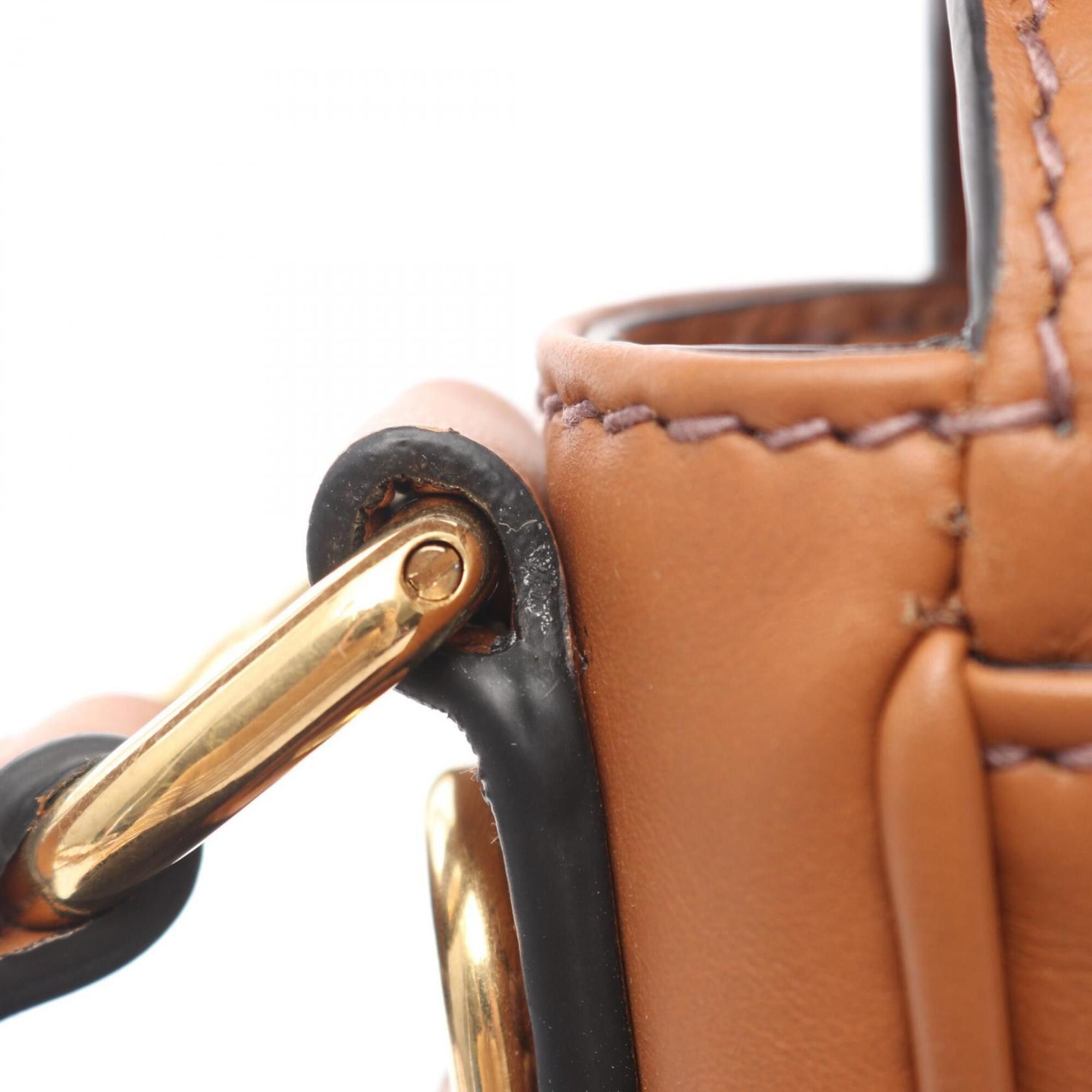 Miu Miu Miu Miu Miu CRM FINE CALF Penny 2-Way Handbag, Leather, Women's, Brown, 5BD270 Size ONE SIZE - 7 Thumbnail