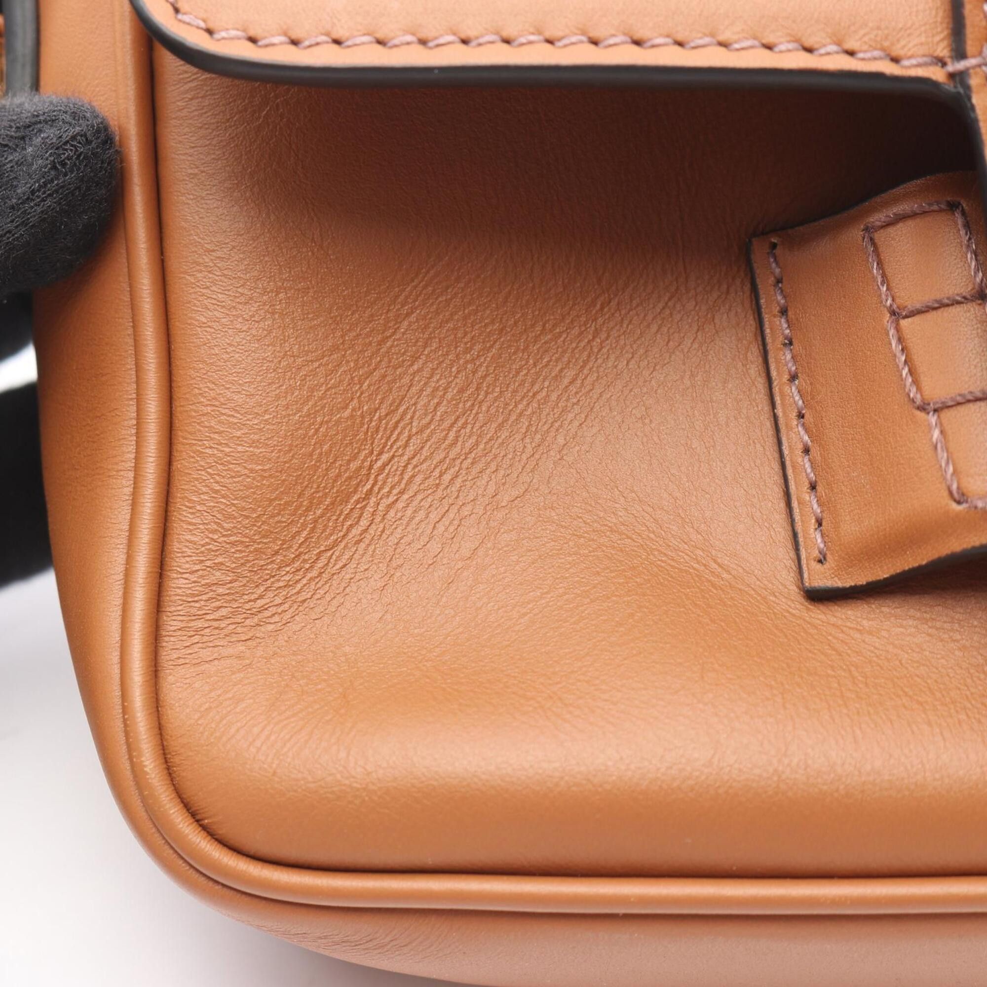 Miu Miu Miu Miu Miu CRM FINE CALF Penny 2-Way Handbag, Leather, Women's, Brown, 5BD270 Size ONE SIZE - 5 Thumbnail