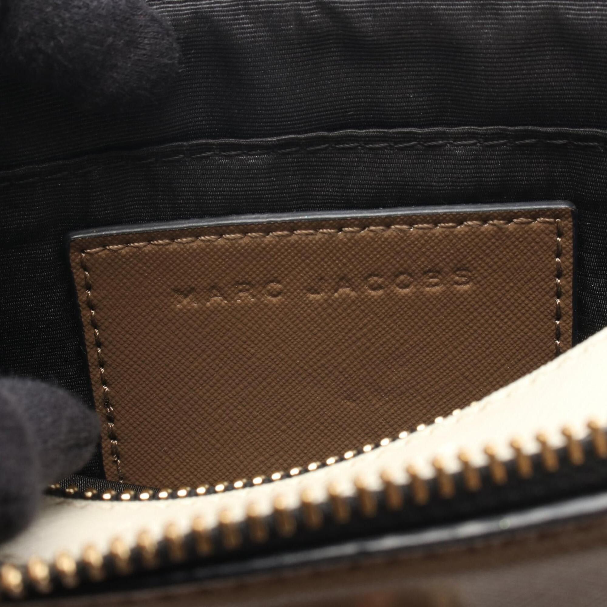Marc Jacobs Marc Jacobs Snapshot Shoulder Bag/Handbag, Leather, Women's, Gray/Ivory, M0014146 Size ONE SIZE - 4 Thumbnail