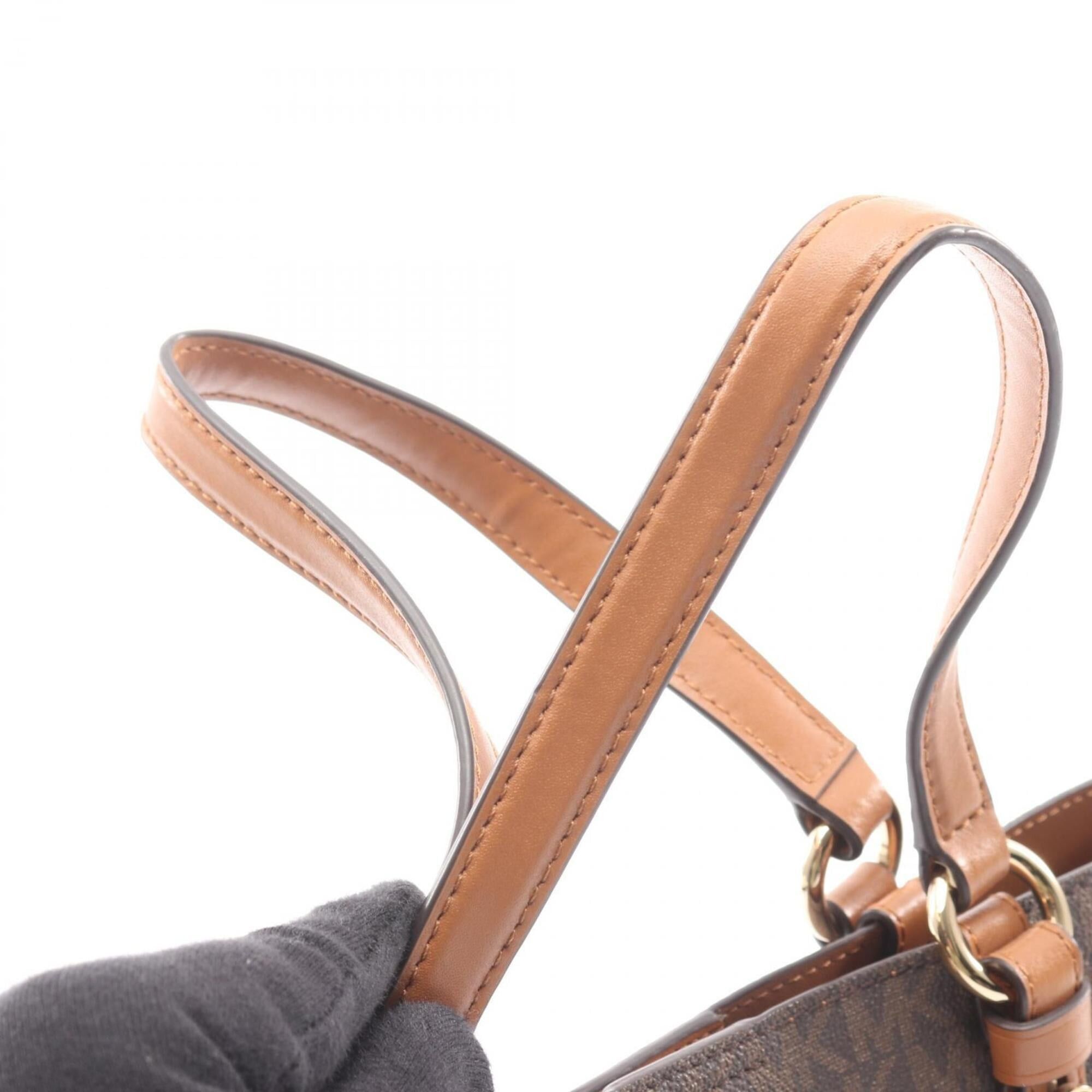 Michael Kors Michael Kors Sullivan Small 2-Way Handbag, Coated Canvas Leather, Women's, Brown, 30T0GNXT0B Size ONE SIZE - 7 Thumbnail