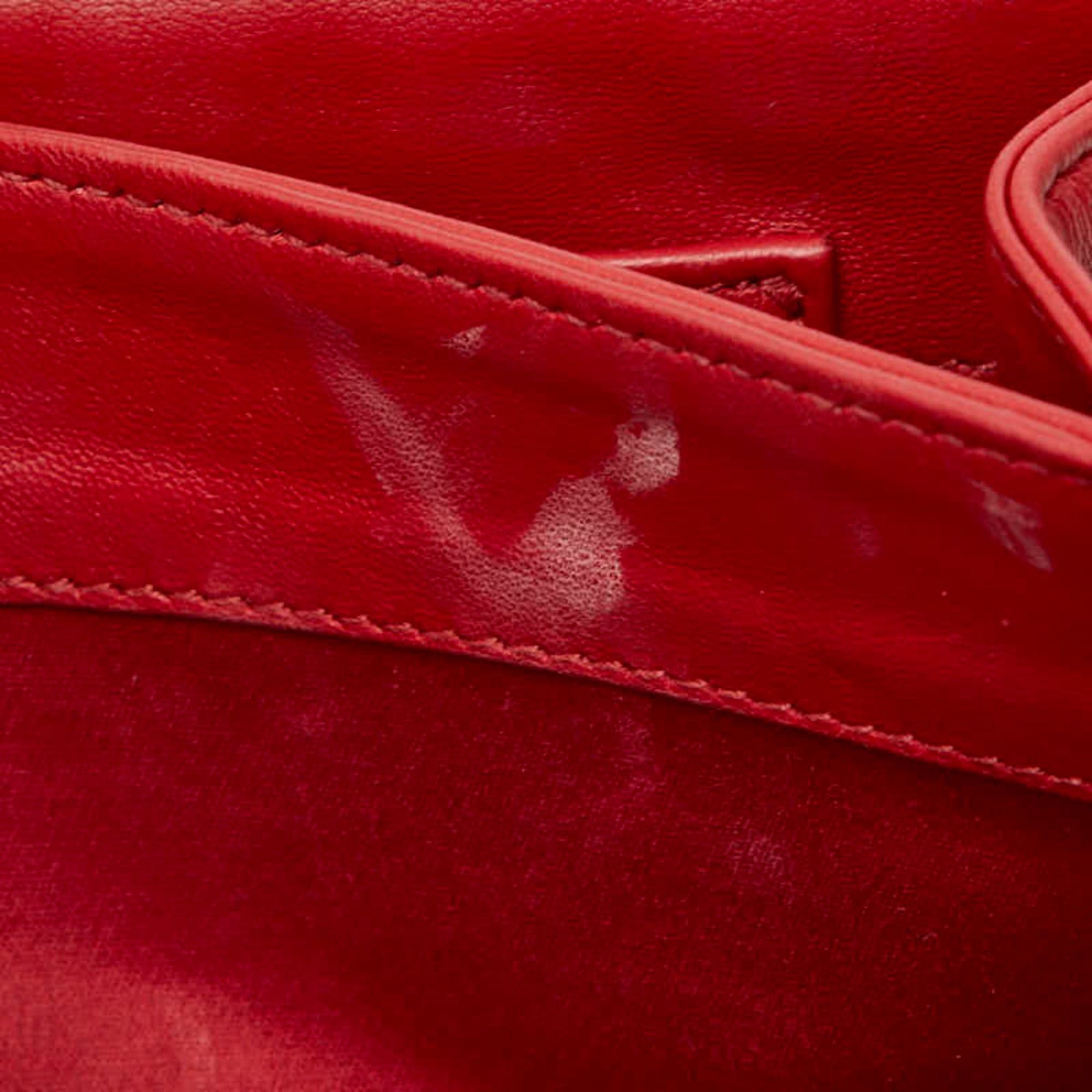 Miu Miu Miu Miu Miu Solitaire Matelassé Crossbody Chain Shoulder Bag, Red Leather, Glass, Women's MIUMIU Size ONE SIZE - 8 Thumbnail