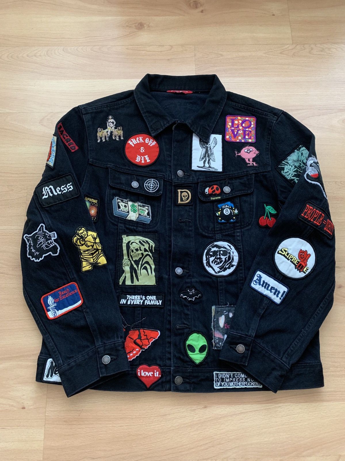 Supreme Patches Denim Trucker Jacket | Grailed