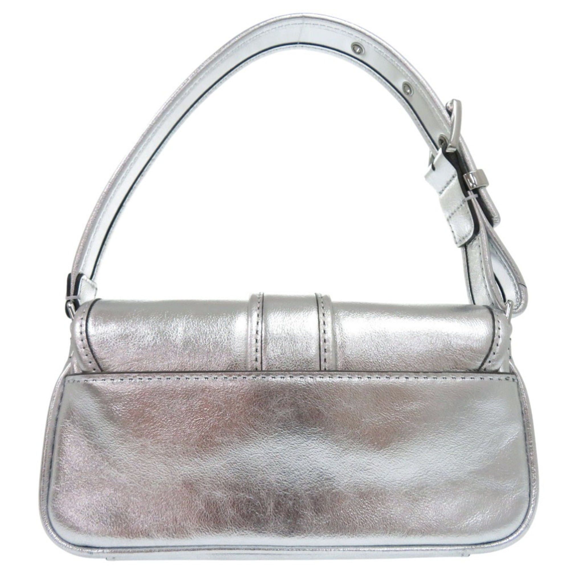 Michael Kors Michael Kors COLBY Metallic Leather Shoulder Bag, Extra Small, Silver, 0765 Size ONE SIZE - 2 Thumbnail