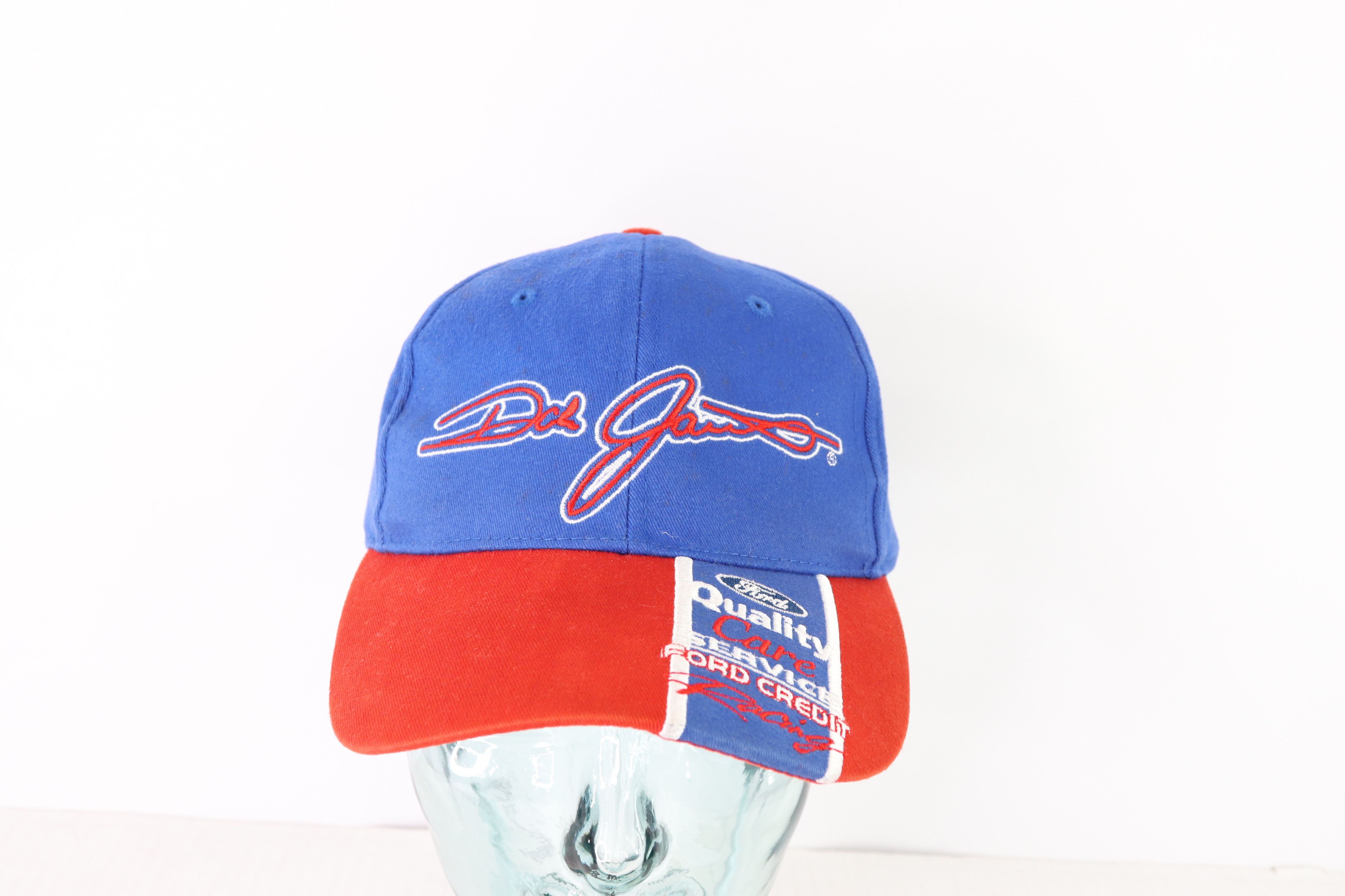 NASCAR × Vintage Vintage 90s NASCAR Dale Jarrett Ford Motor Co Racing Hat Size ONE SIZE - 1 Thumbnail