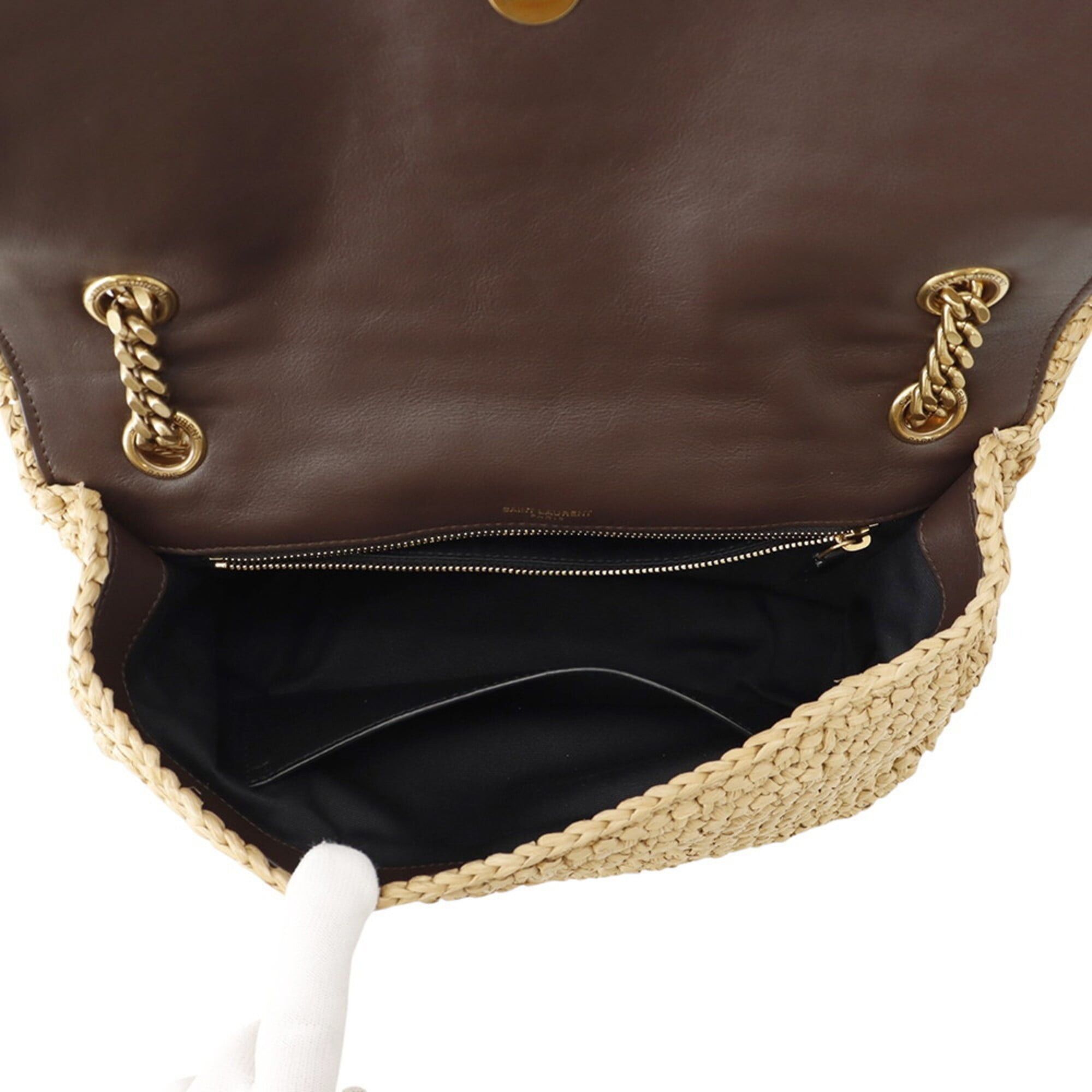 Yves Saint Laurent Yves Saint Laurent Saint Laurent Paris Chain Shoulder Bag Niki Raffia Leather 620329 SAINT LAURENT PARIS Handbag Size ONE SIZE - 7 Thumbnail