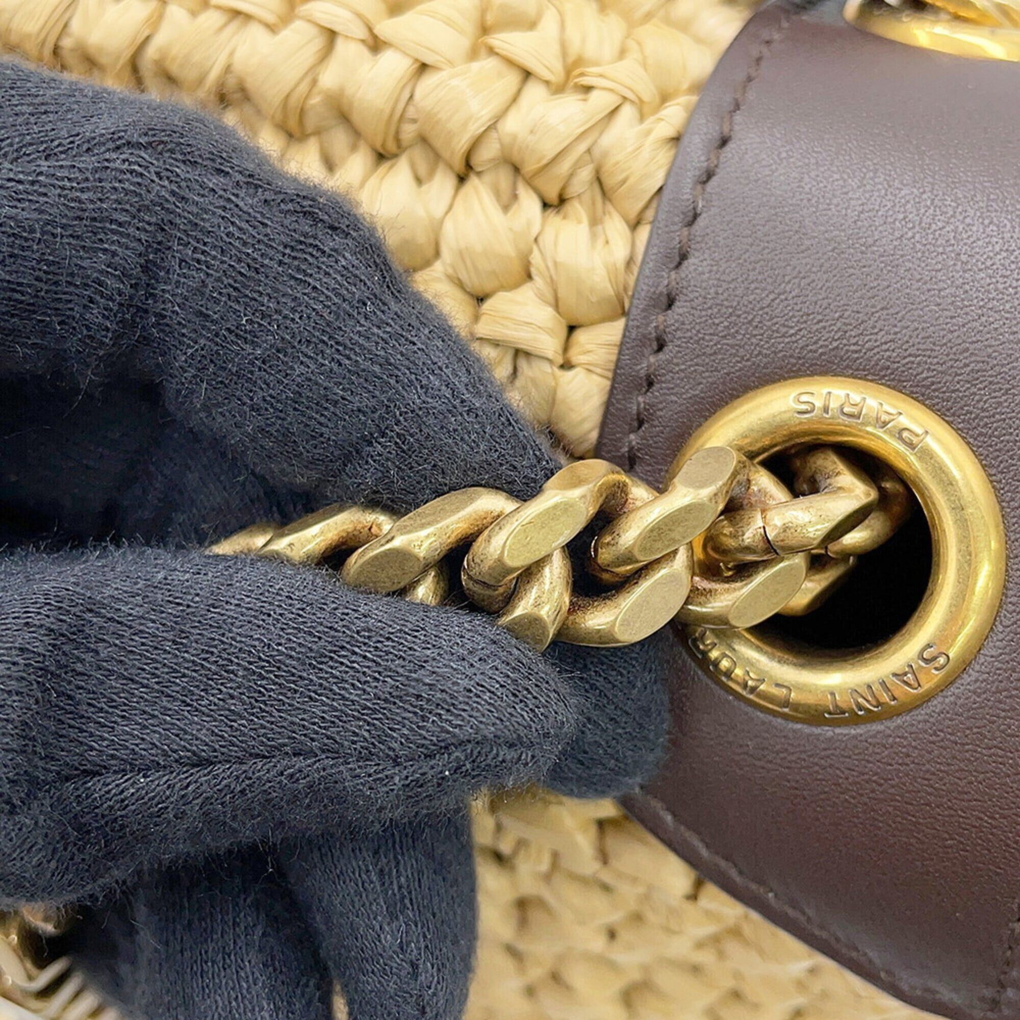 Yves Saint Laurent Yves Saint Laurent Saint Laurent Paris Chain Shoulder Bag Niki Raffia Leather 620329 SAINT LAURENT PARIS Handbag Size ONE SIZE - 11 Thumbnail