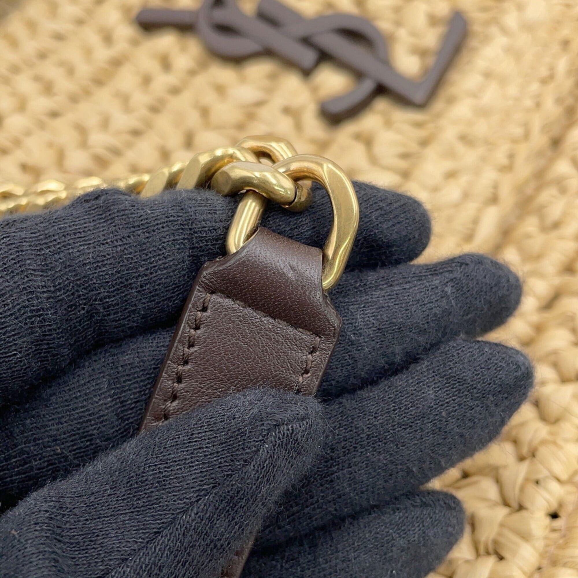 Yves Saint Laurent Yves Saint Laurent Saint Laurent Paris Chain Shoulder Bag Niki Raffia Leather 620329 SAINT LAURENT PARIS Handbag Size ONE SIZE - 12 Thumbnail