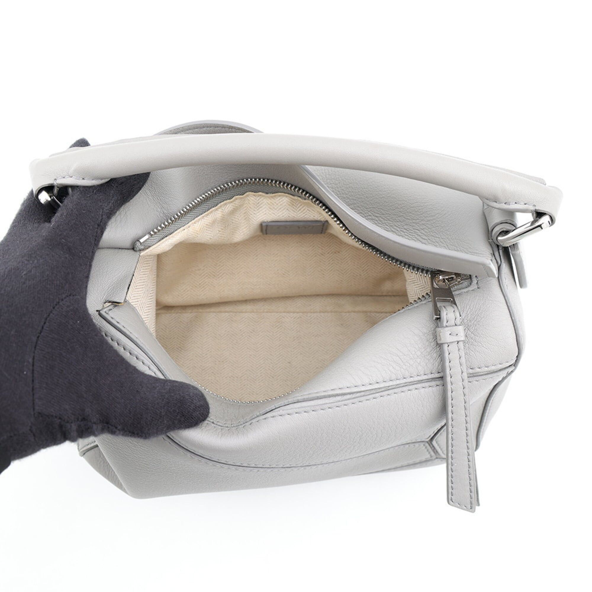 Loewe Loewe Puzzle Bag Small Leather Handbag 322.30.S21 LOEWE 2-way bag handbag Size ONE SIZE - 6 Thumbnail