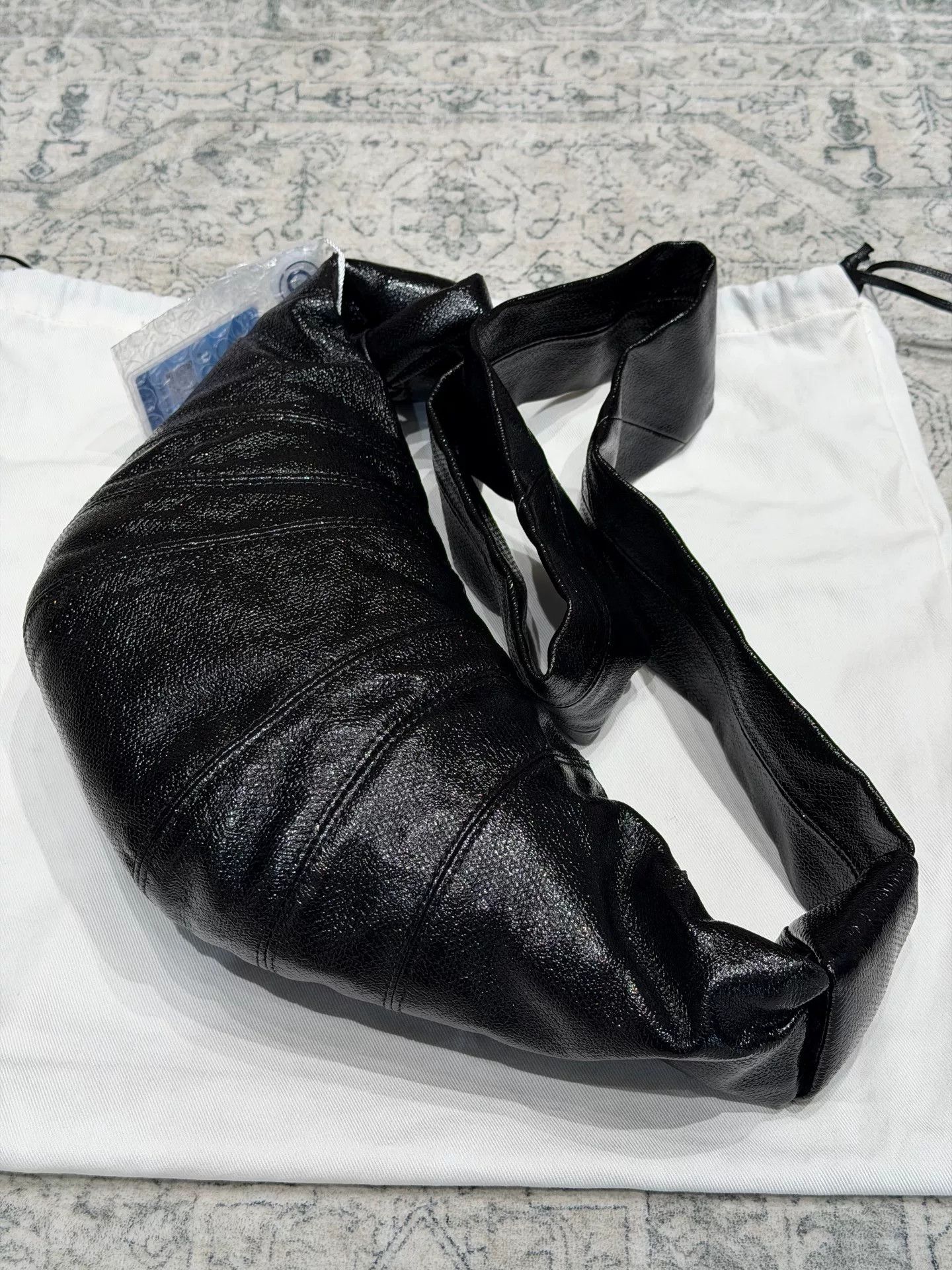 Lemaire Lemaire Coated Cotton Croissant Bag Black Size ONE SIZE - 3 Thumbnail