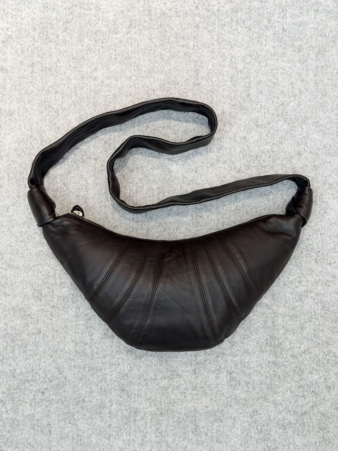 Lemaire Lemaire Brown Lambskin Croissant Bag Size ONE SIZE Size ONE SIZE - 3 Thumbnail