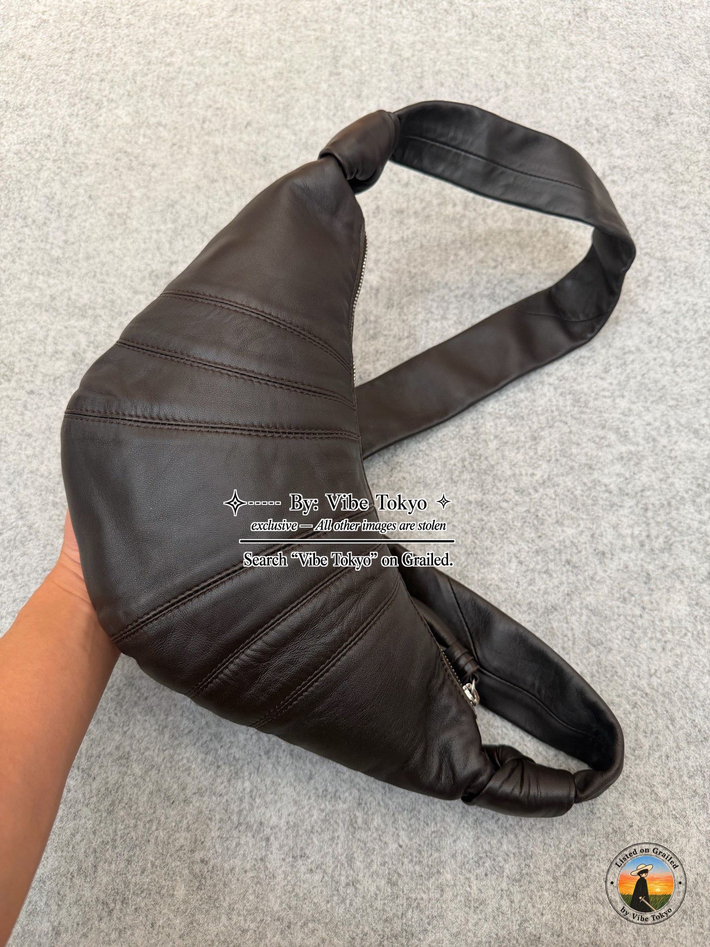 Lemaire Lemaire Brown Lambskin Croissant Bag Size ONE SIZE Size ONE SIZE - 4 Thumbnail