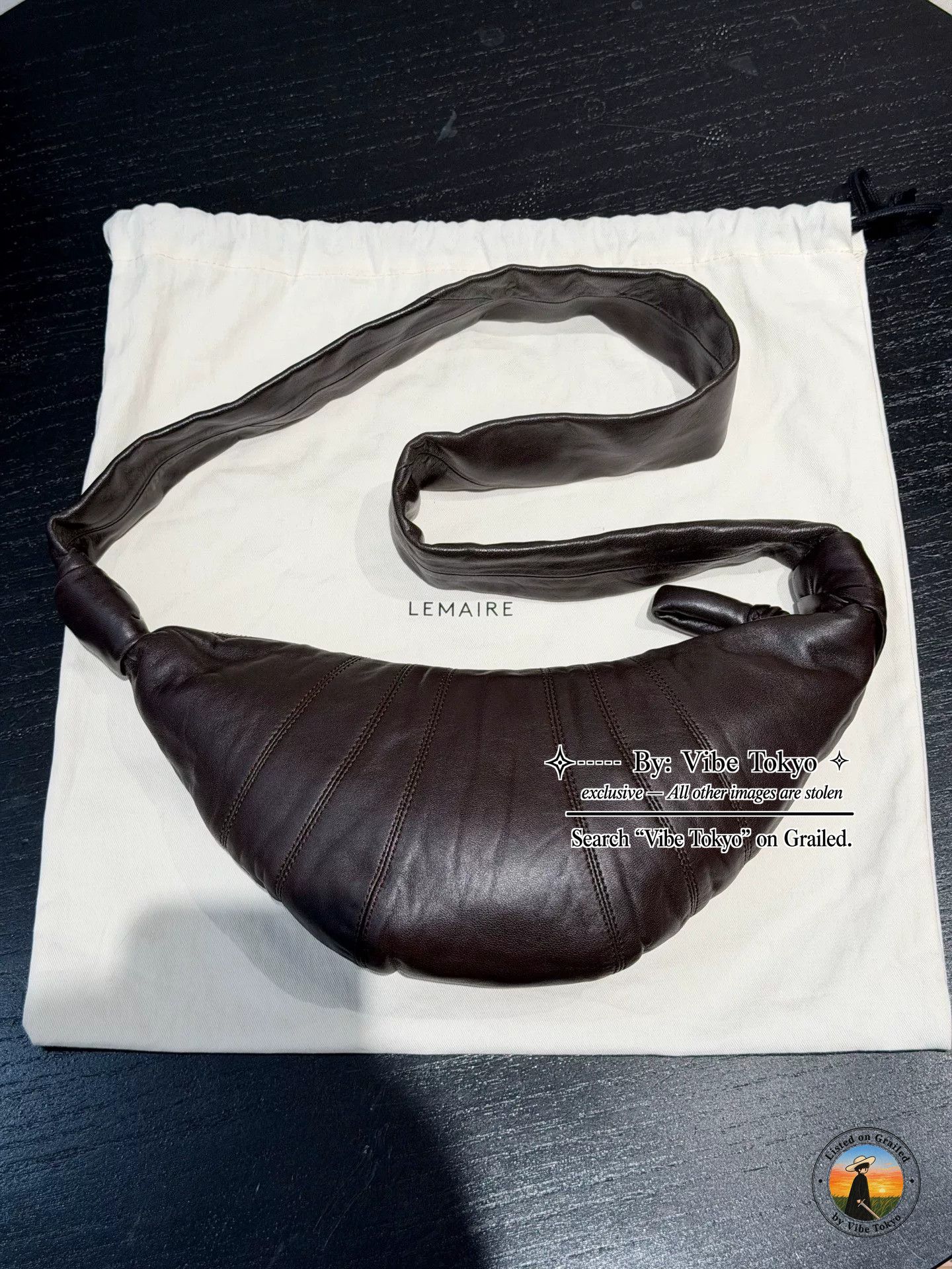 Lemaire Lemaire Leather Croissant Bag ONE SIZE Size ONE SIZE - 3 Thumbnail