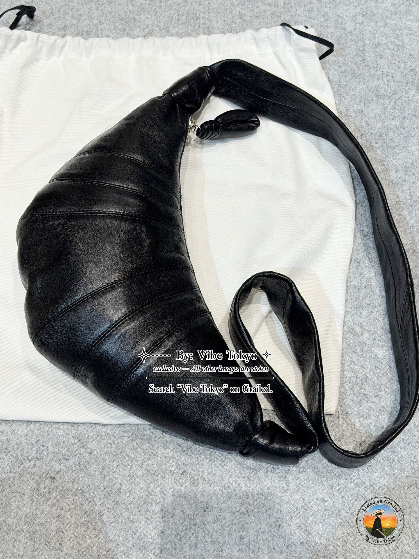 Lemaire Lemaire Small Croissant Bag Black Size ONE SIZE - 5 Thumbnail