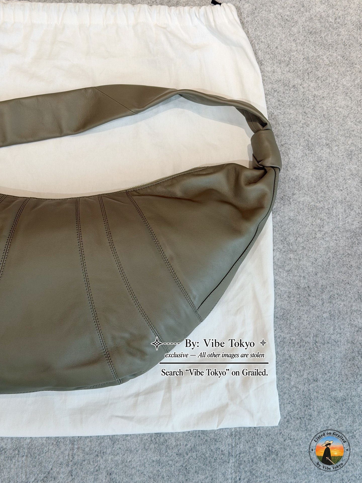 Lemaire Lemaire Large Croissant Bag Dark Sage Size OS Size ONE SIZE - 6 Thumbnail