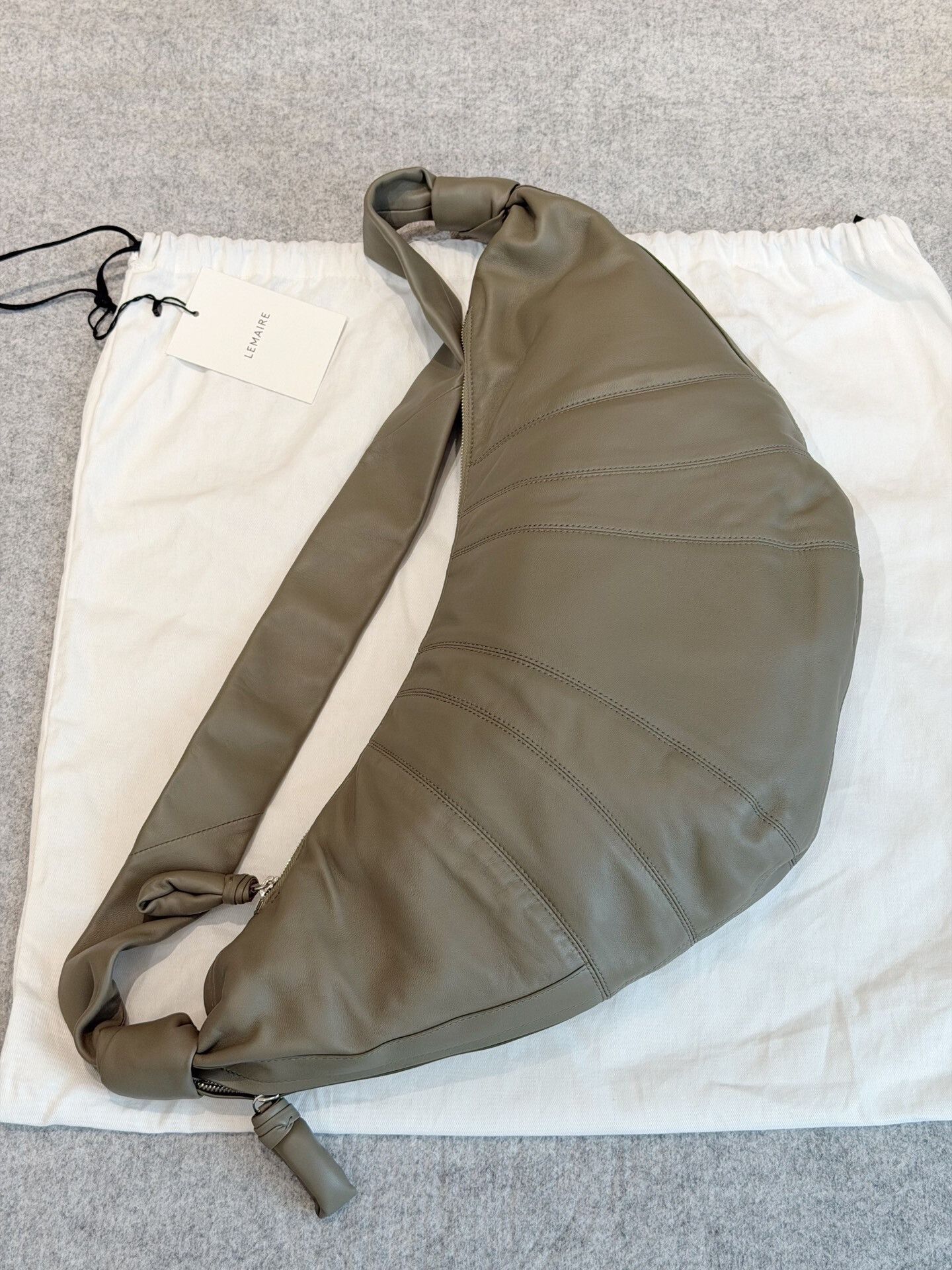 Lemaire Lemaire Large Croissant Bag Dark Sage Size OS Size ONE SIZE - 2 Thumbnail