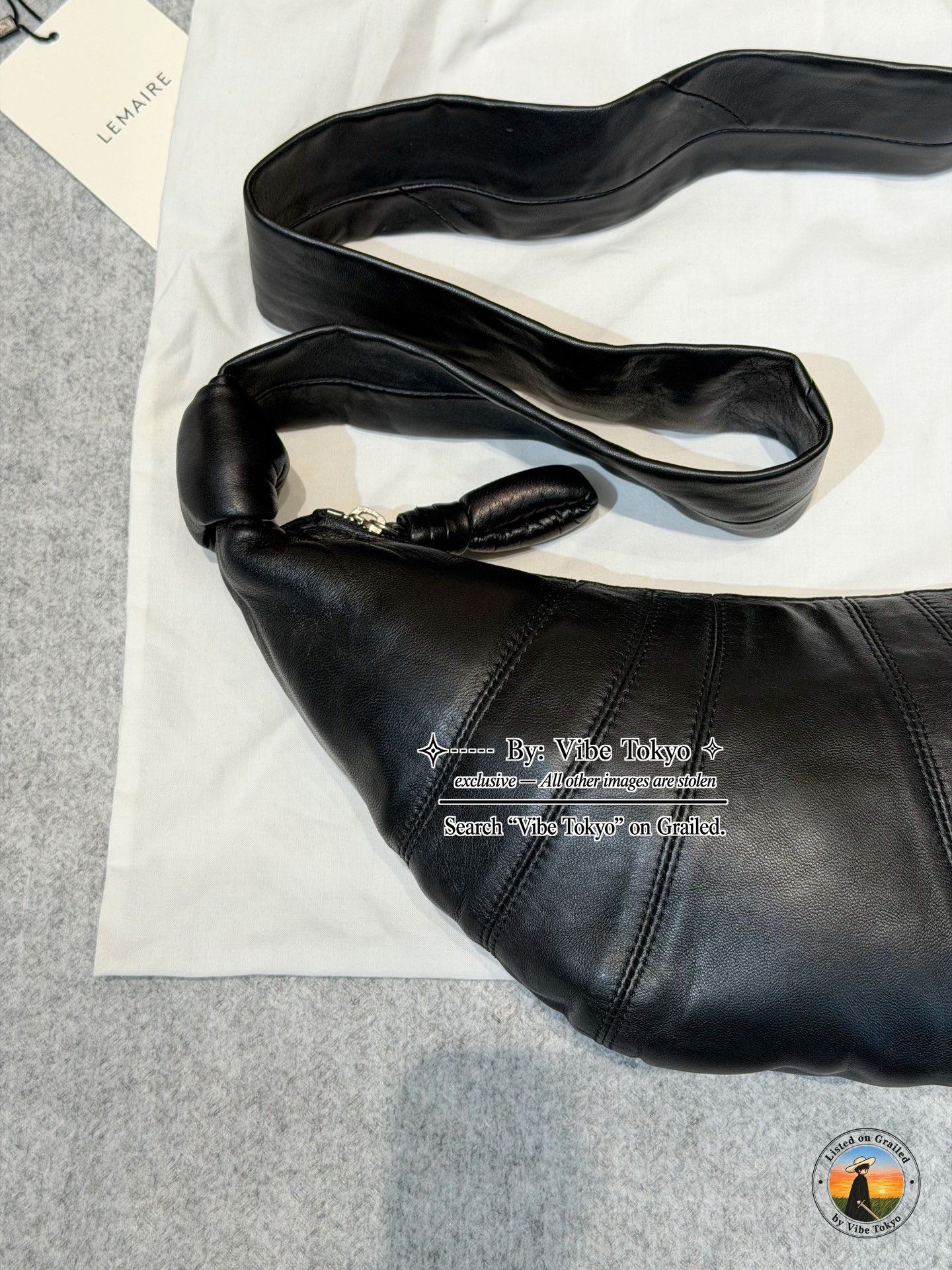 Lemaire LEMAIRE Black Leather Croissant Shoulder Bag Size ONE SIZE - 4 Thumbnail