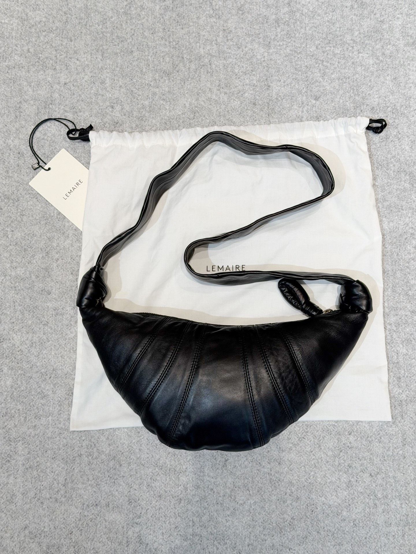 Lemaire LEMAIRE Black Leather Croissant Shoulder Bag Size ONE SIZE - 2 Thumbnail