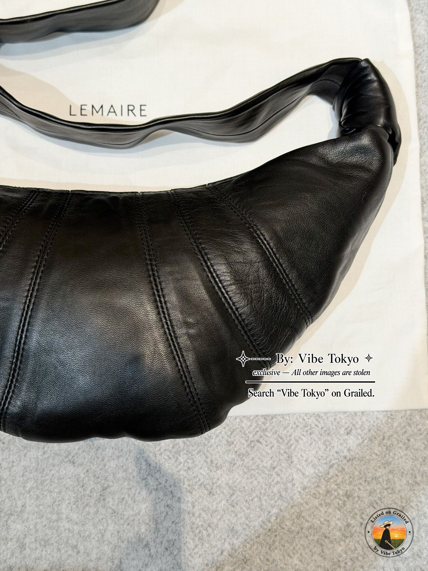 Lemaire LEMAIRE Black Leather Croissant Shoulder Bag Size ONE SIZE - 5 Thumbnail