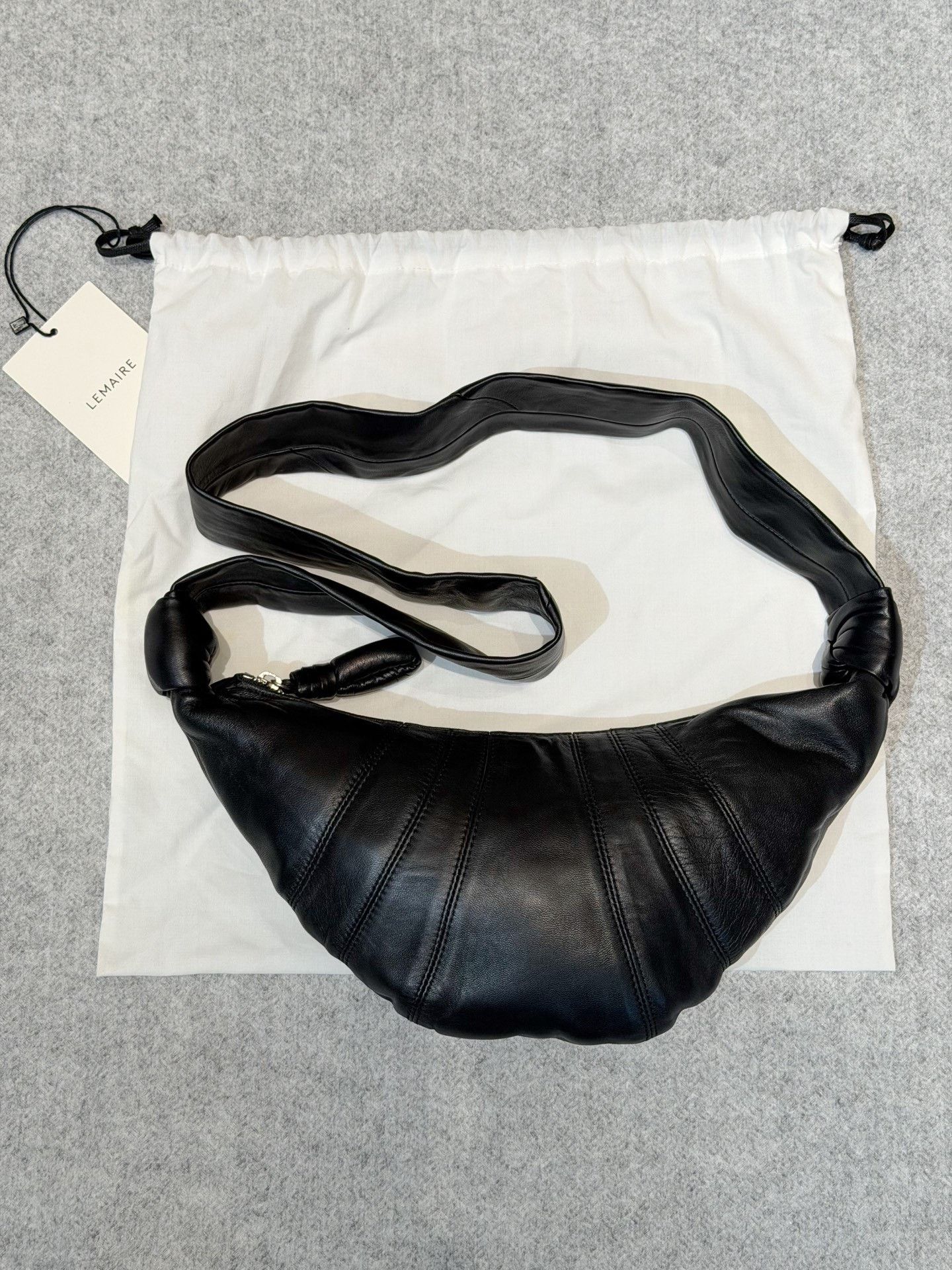 Lemaire LEMAIRE Black Leather Croissant Shoulder Bag Size ONE SIZE - 3 Thumbnail