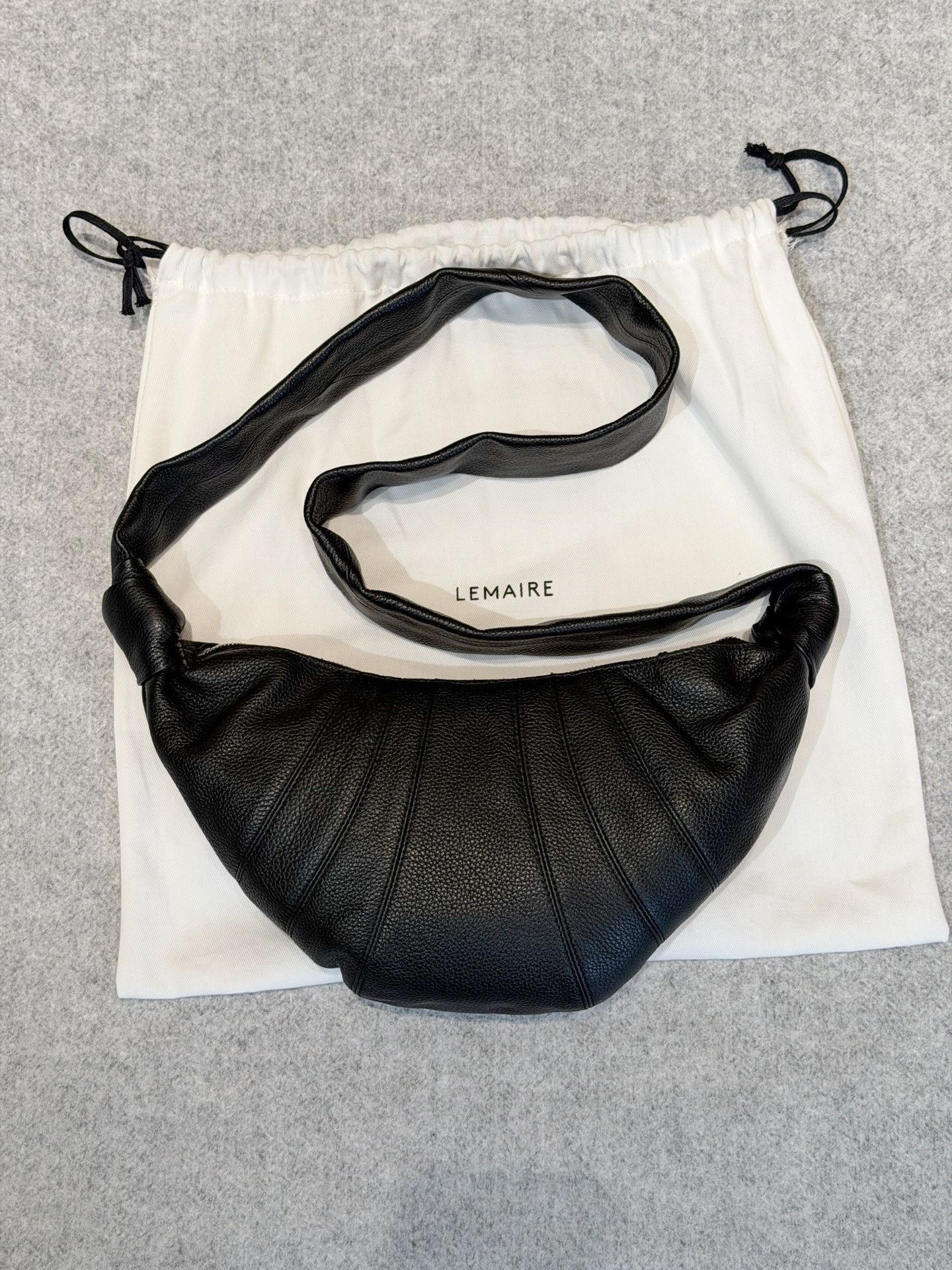 Lemaire Lemaire Small Croissant Bag Black Size ONE SIZE - 3 Thumbnail