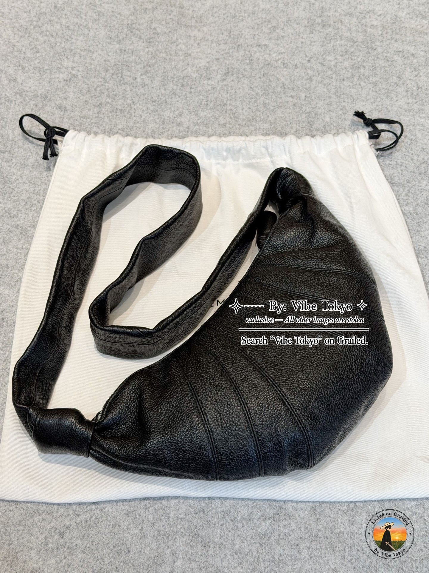 Lemaire Lemaire Small Croissant Bag Black Size ONE SIZE - 4 Thumbnail