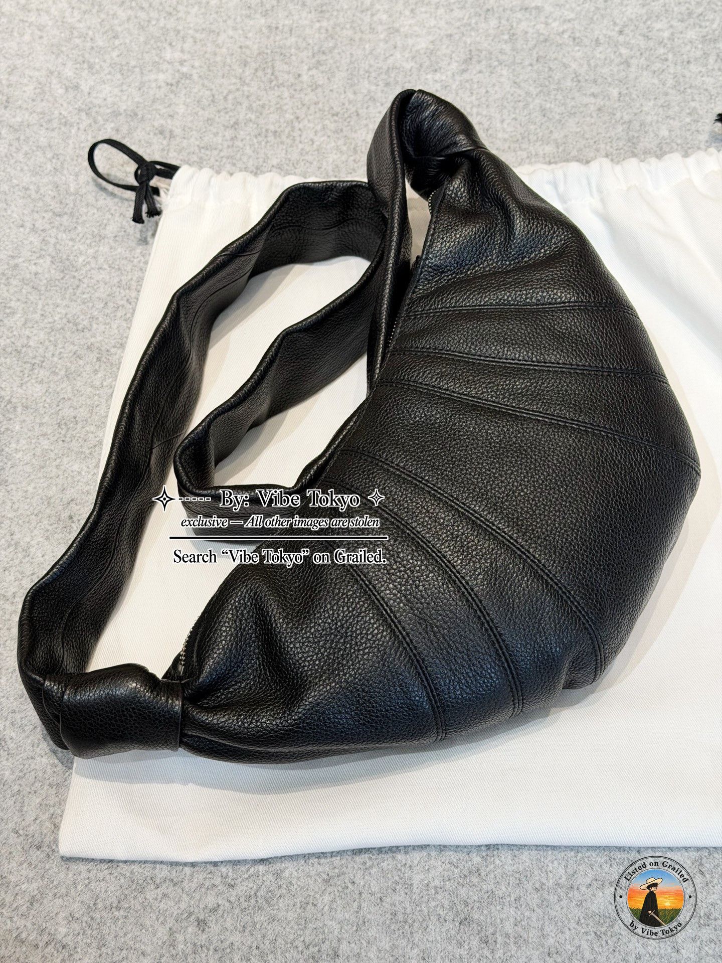 Lemaire Lemaire Small Croissant Bag Black Size ONE SIZE - 5 Thumbnail