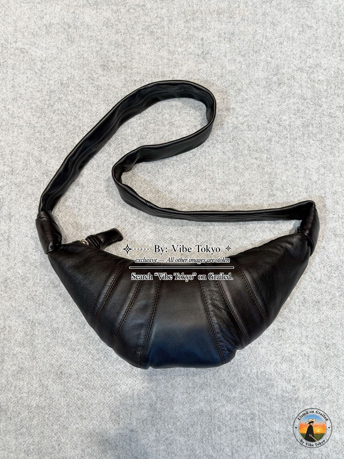 Lemaire Lemaire Chocolate Brown Leather Croissant Bag Size ONE SIZE - 3 Thumbnail