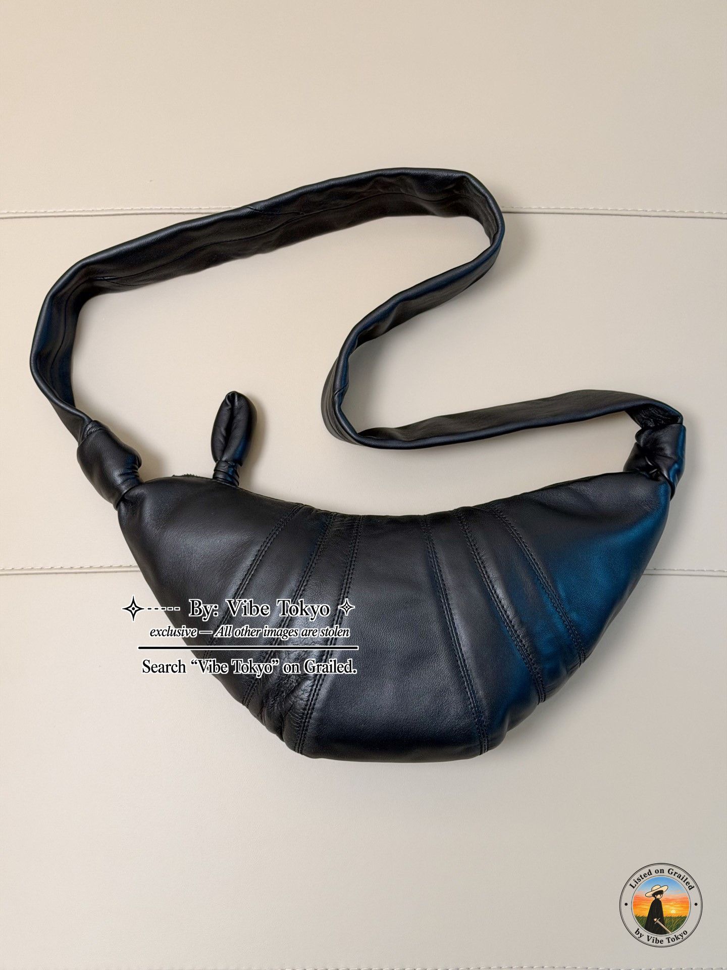 Lemaire Lemaire Black Leather Croissant Shoulder Bag Size ONE SIZE - 5 Thumbnail